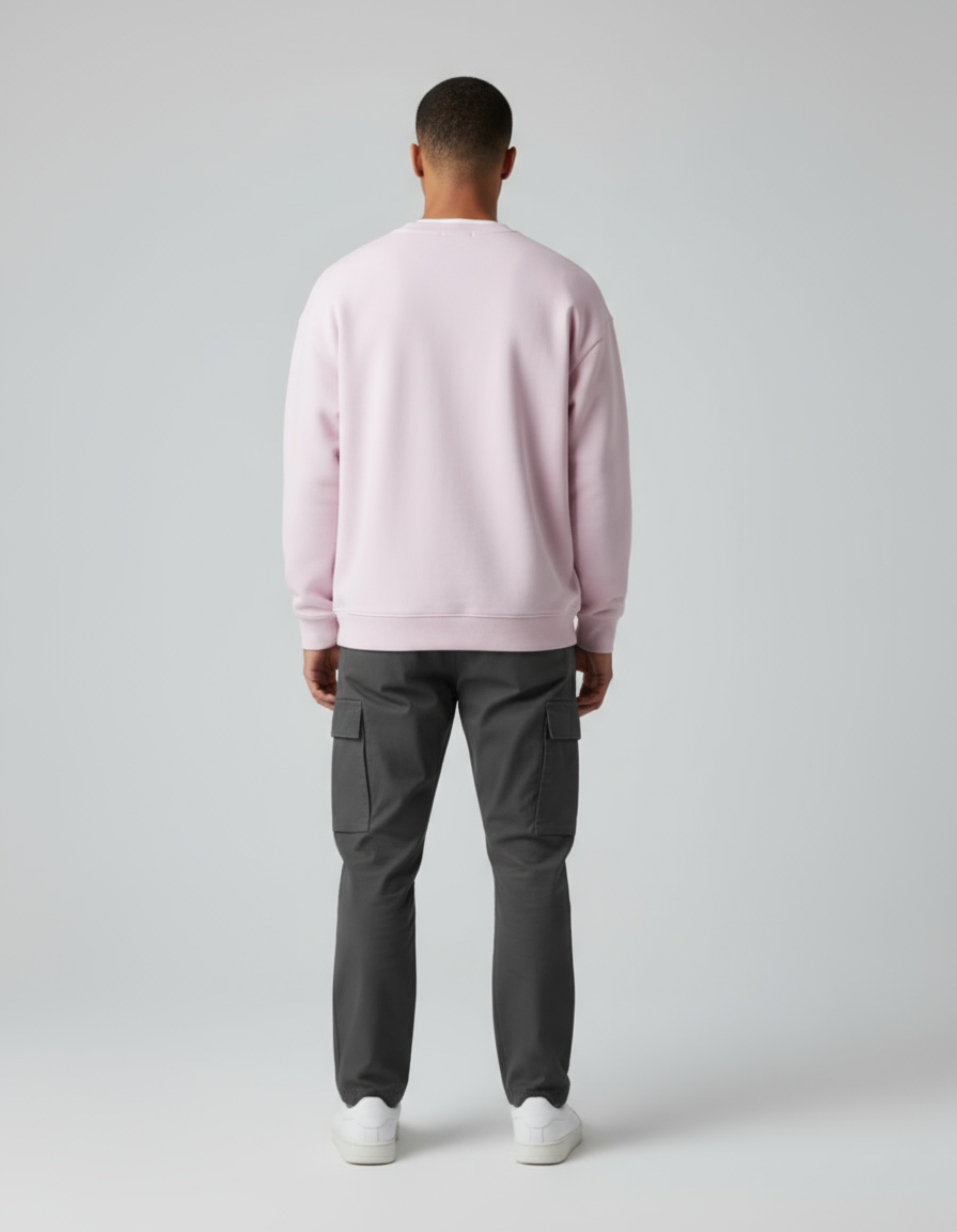 Light Pink 0 Tolerance Mood Typography Oversized Sweatshirt