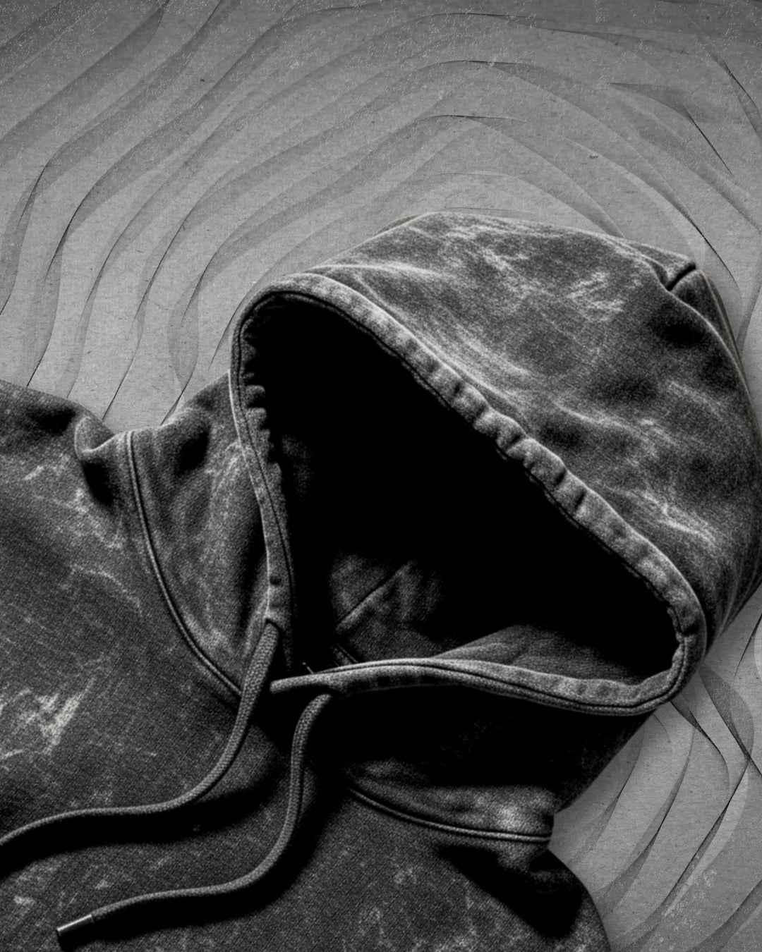 Midnight Fade Oversized Acid Wash Hoodie