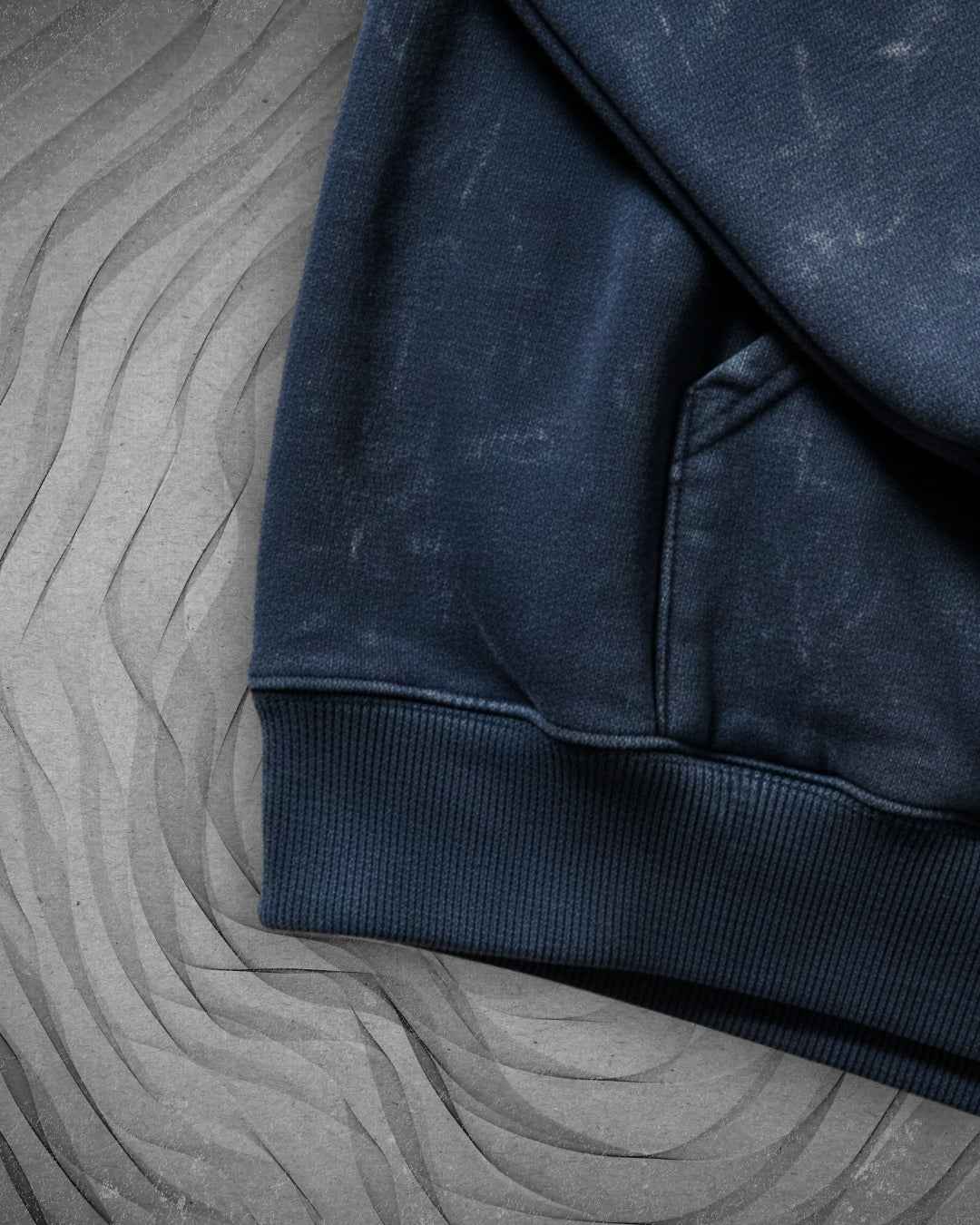 Deepwave Indigo Oversized Acid Wash Hoodie