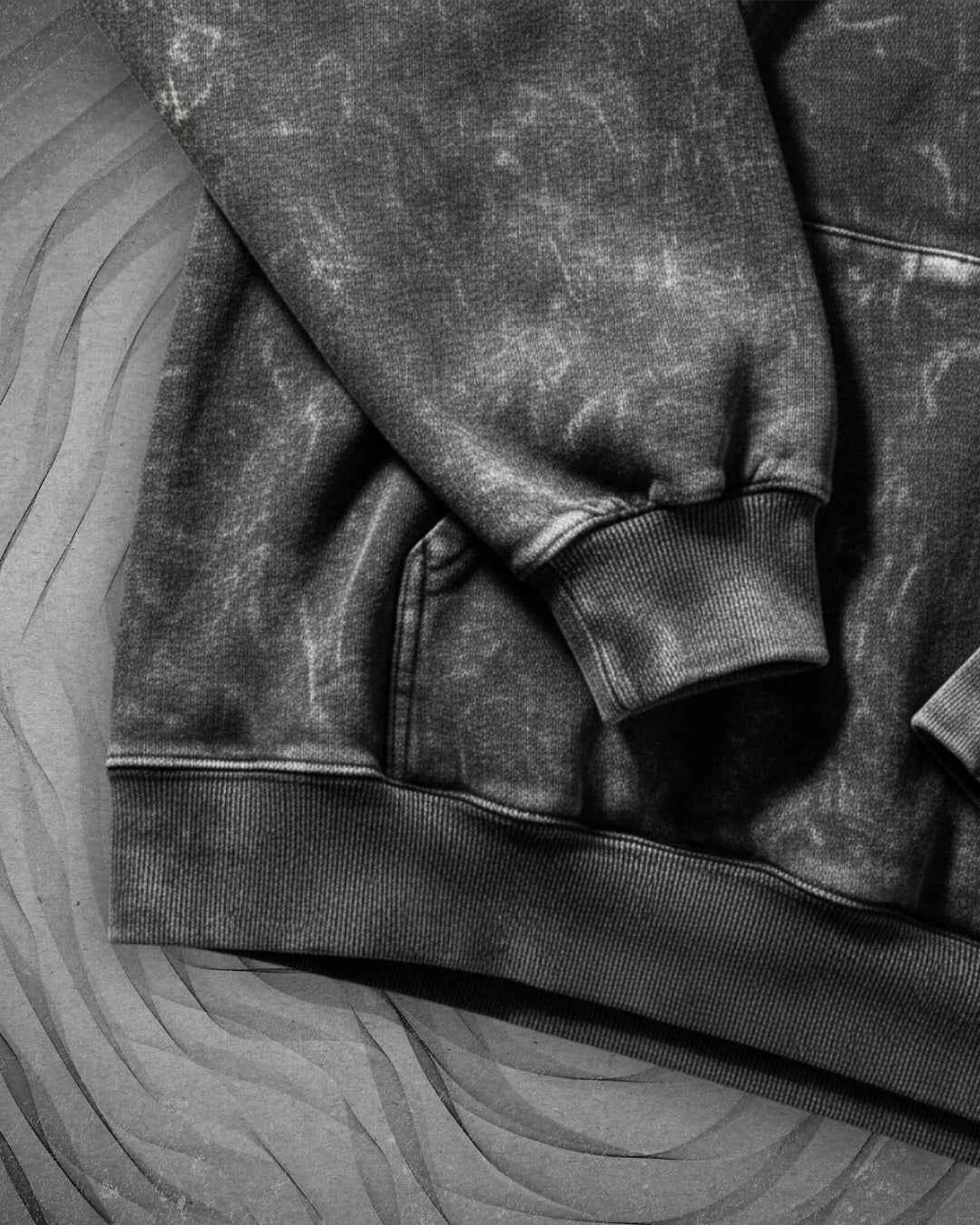 Midnight Fade Oversized Acid Wash Hoodie