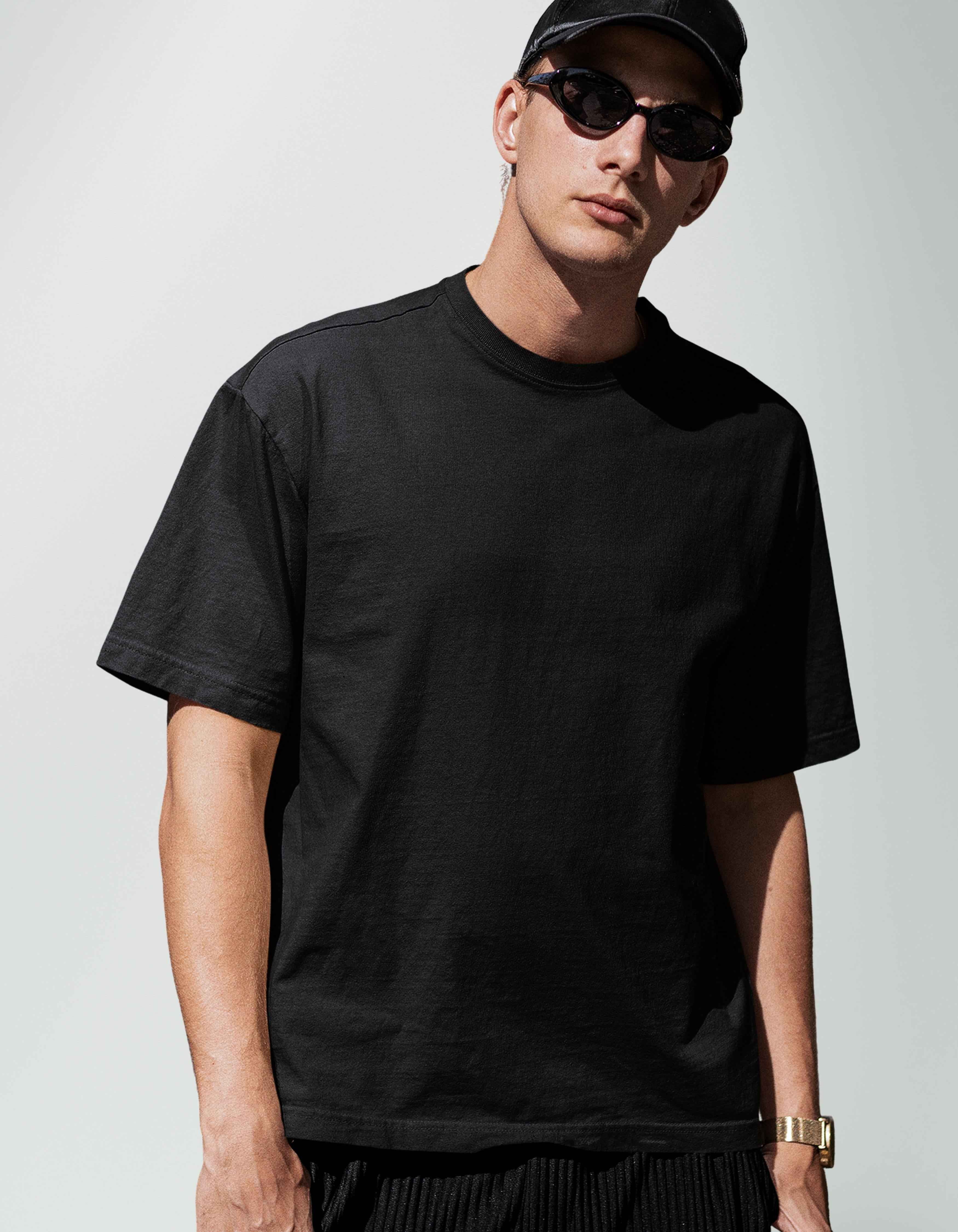 Black Fortune Oversized Printed T-Shirt