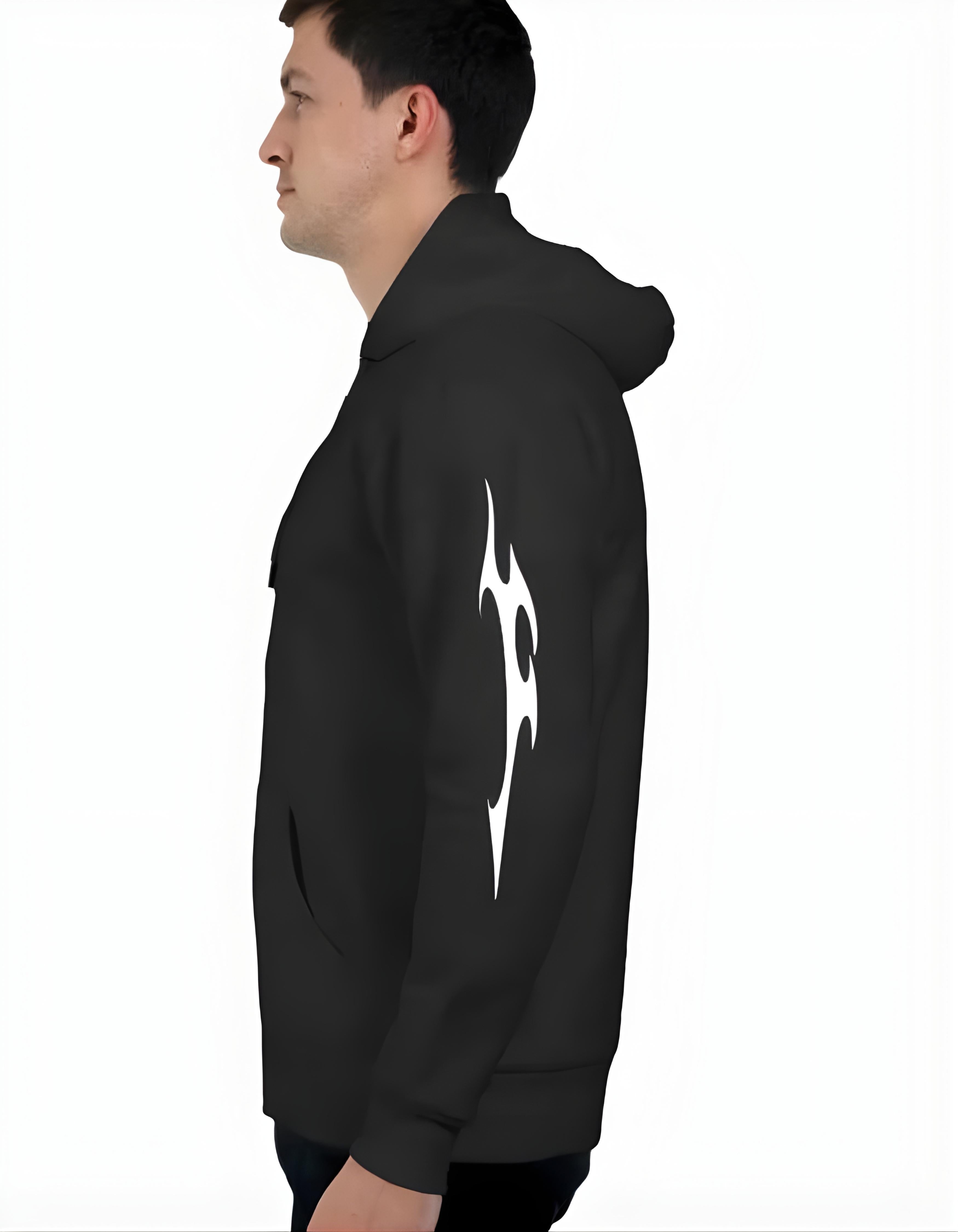 Black Stroqe Metallica Typography Oversized Hoodie
