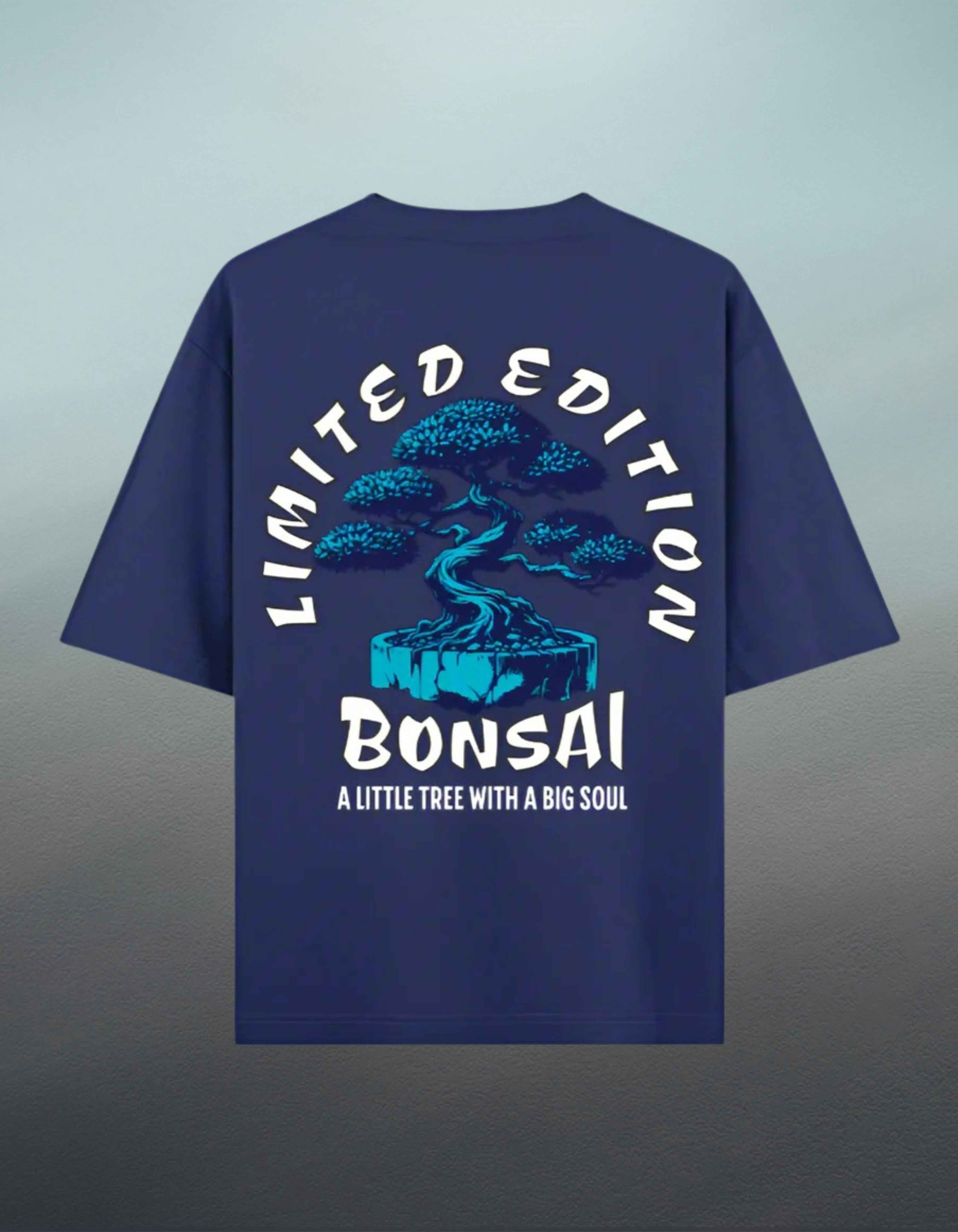 Royal Blue Bonsai Oversized Printed T-Shirt
