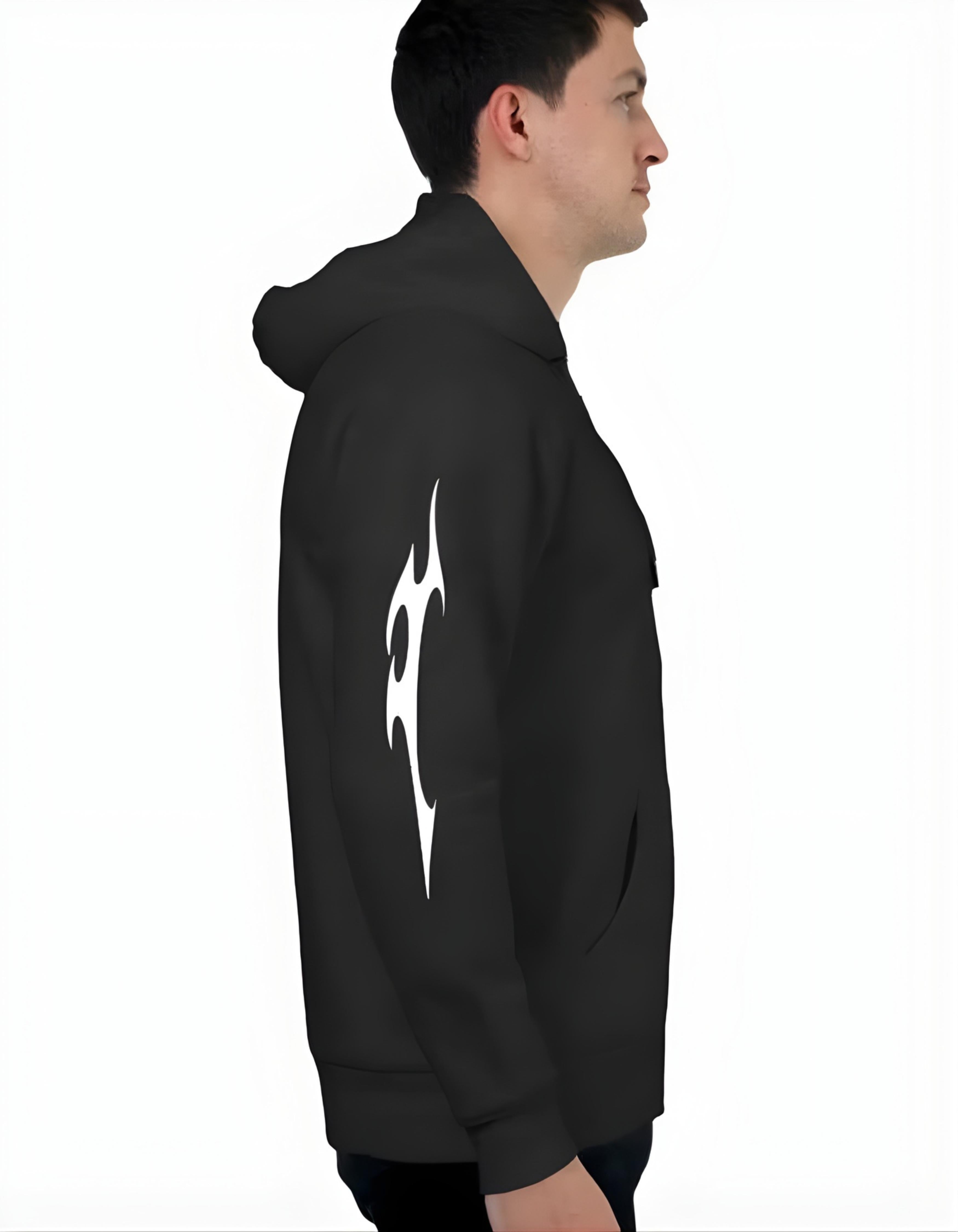 Black Stroqe Metallica Typography Oversized Hoodie
