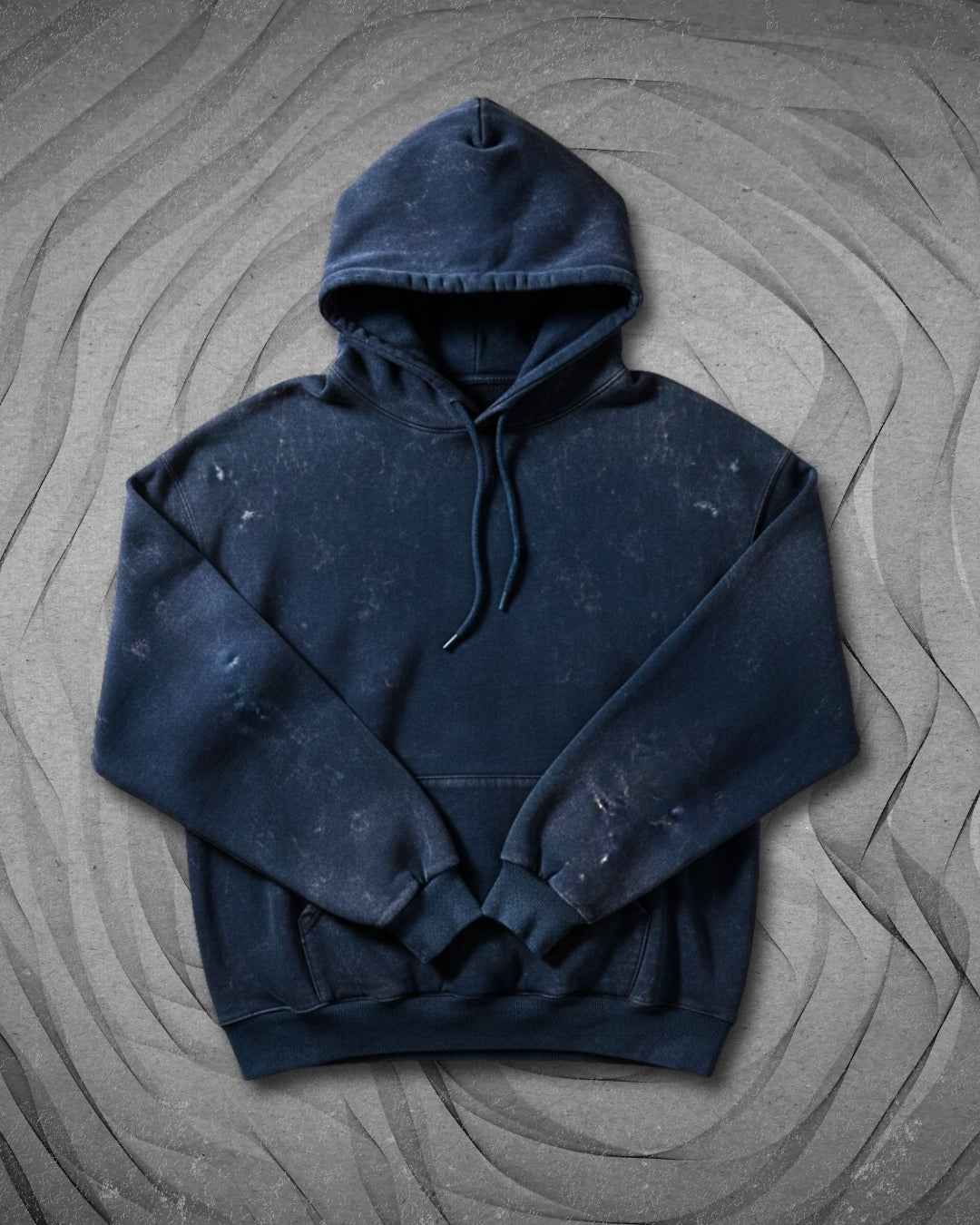 Deepwave Indigo Oversized Acid Wash Hoodie