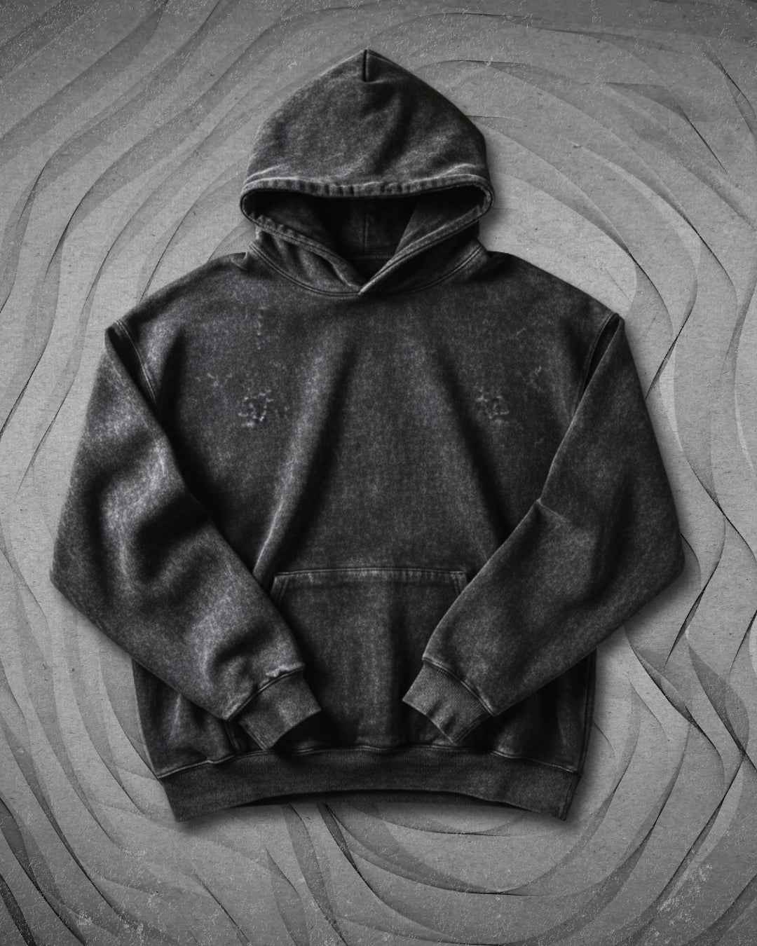 Midnight Fade Oversized Acid Wash Hoodie