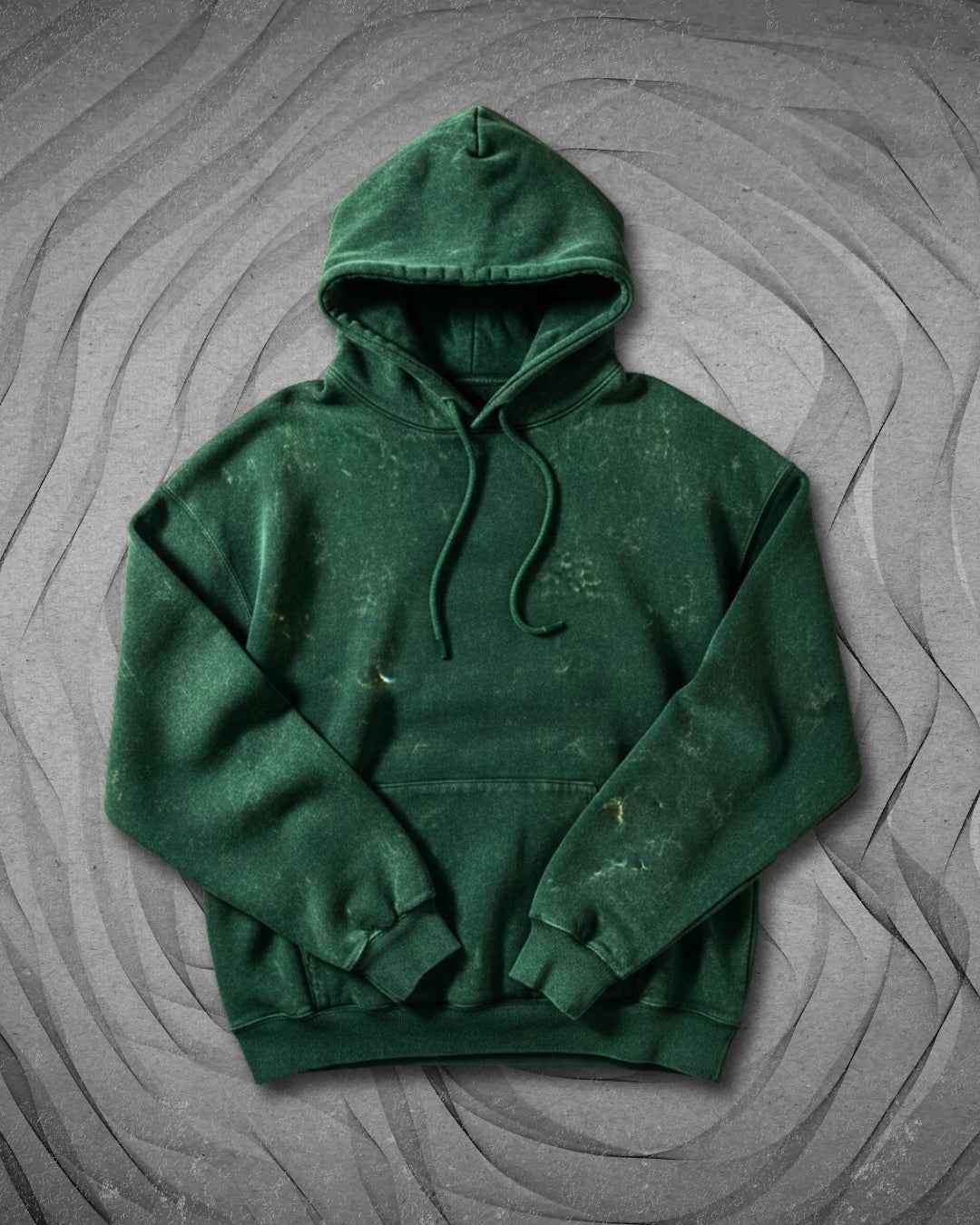 Forest Pulse Oversized Acid Wash Hoodie