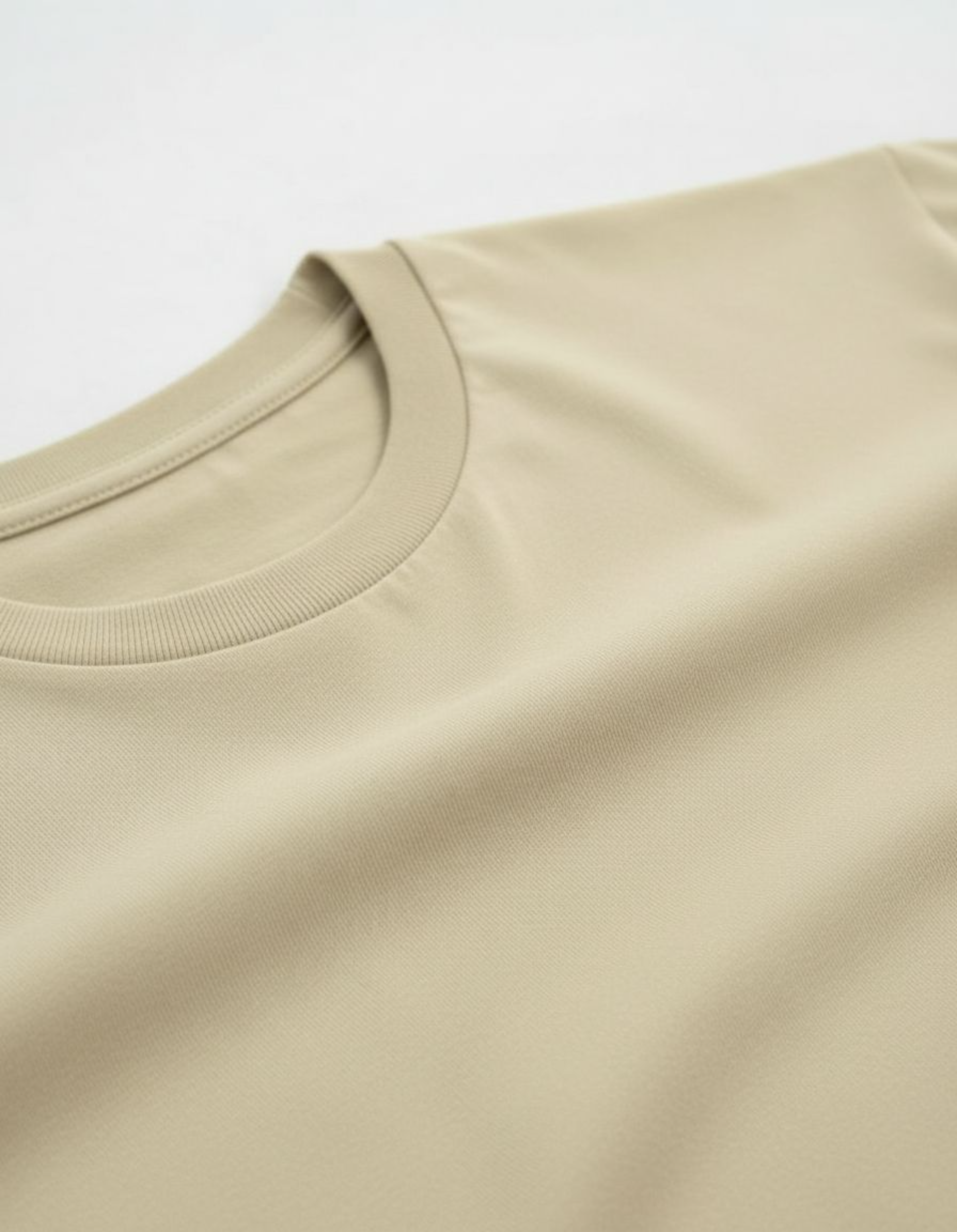 Solid Beige Supima Cotton T-Shirt