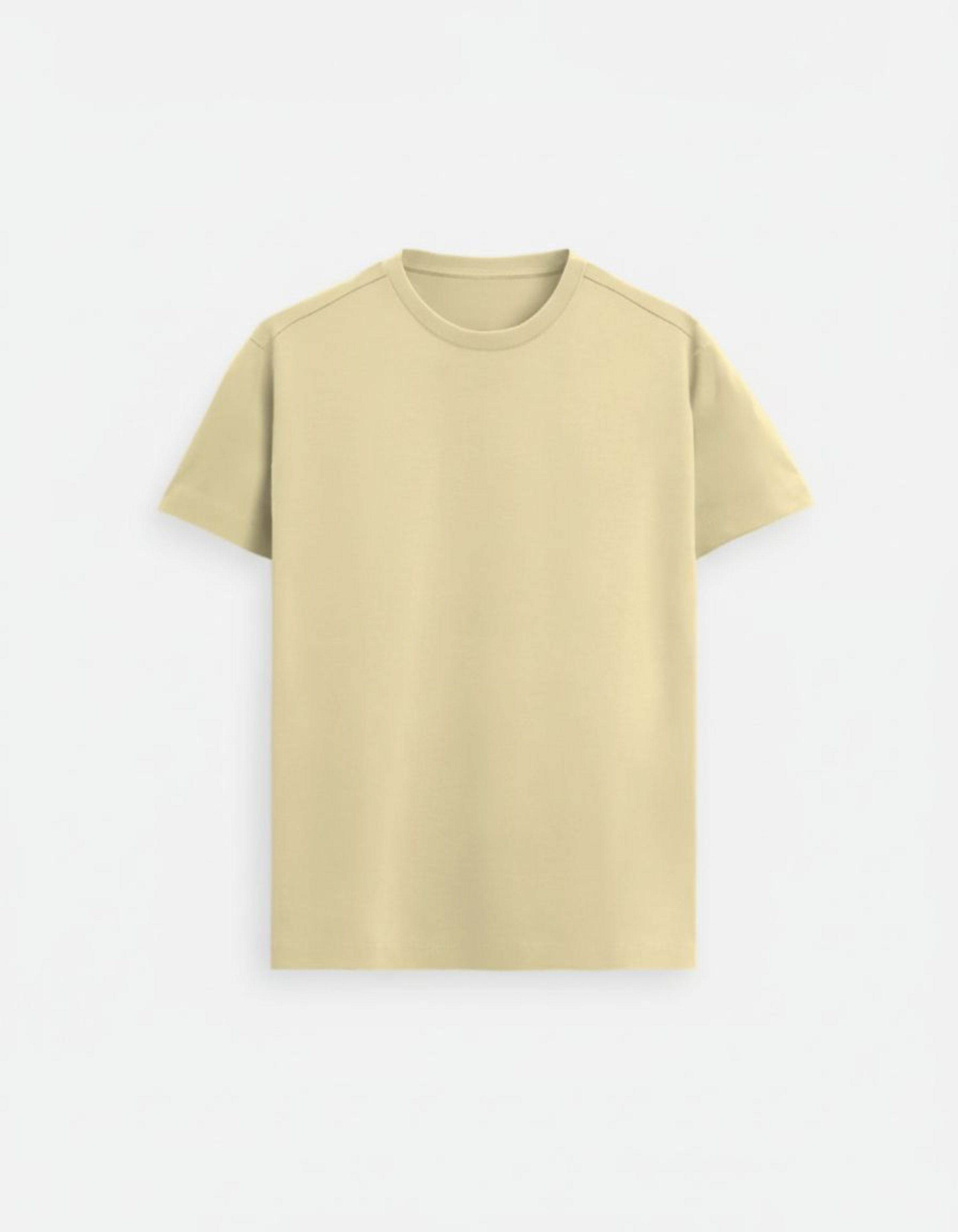 Solid Beige Supima Cotton T-Shirt