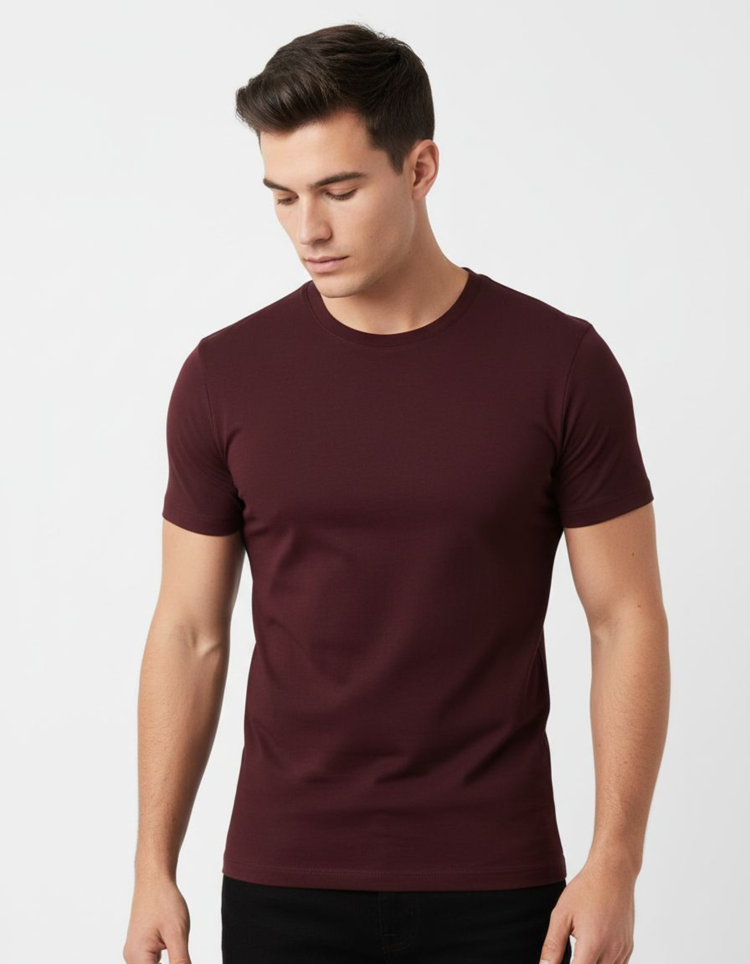 Solid Maroon Supima Cotton T-Shirt