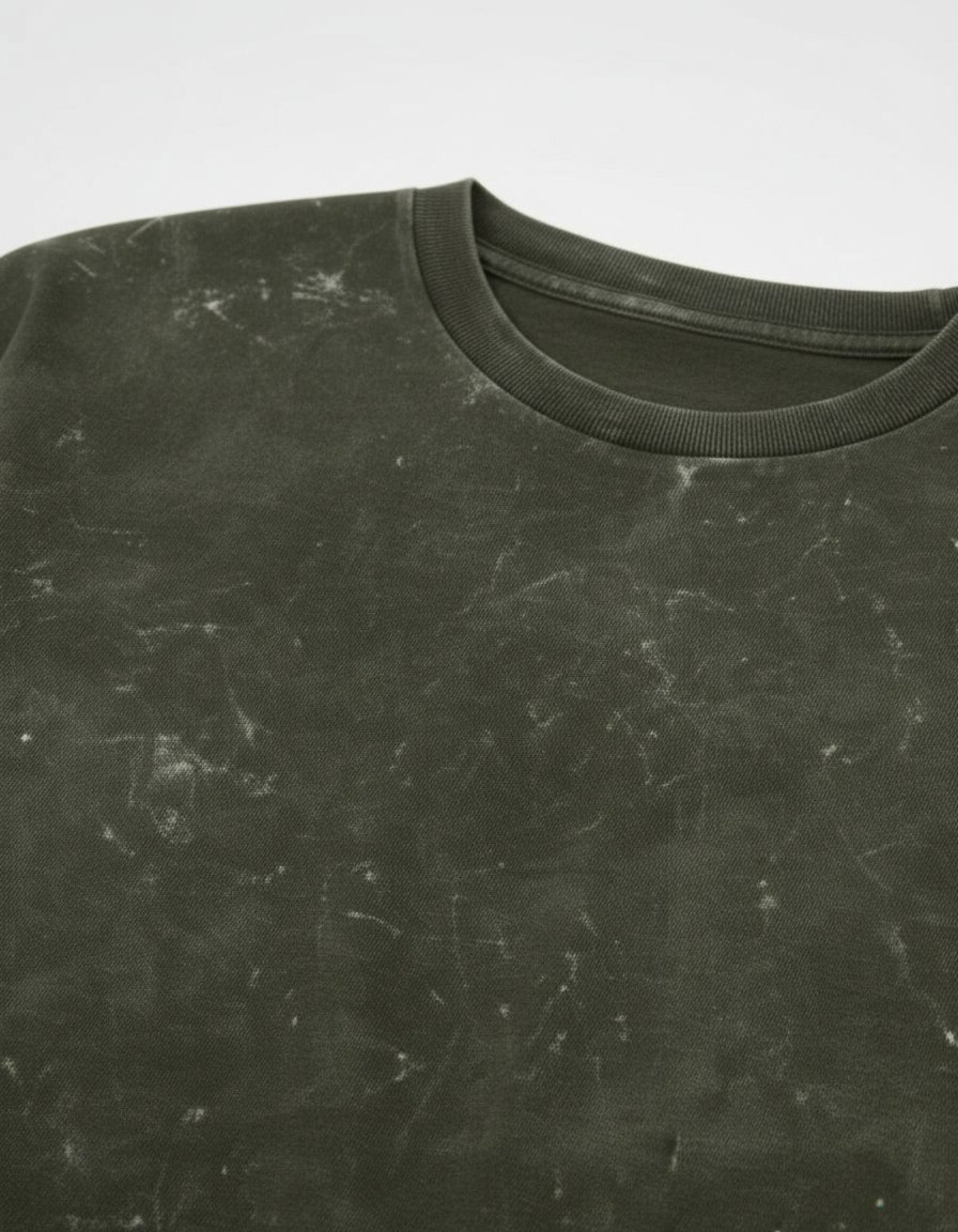 Plain Olive Green Oversized Acid Washed T-Shirt