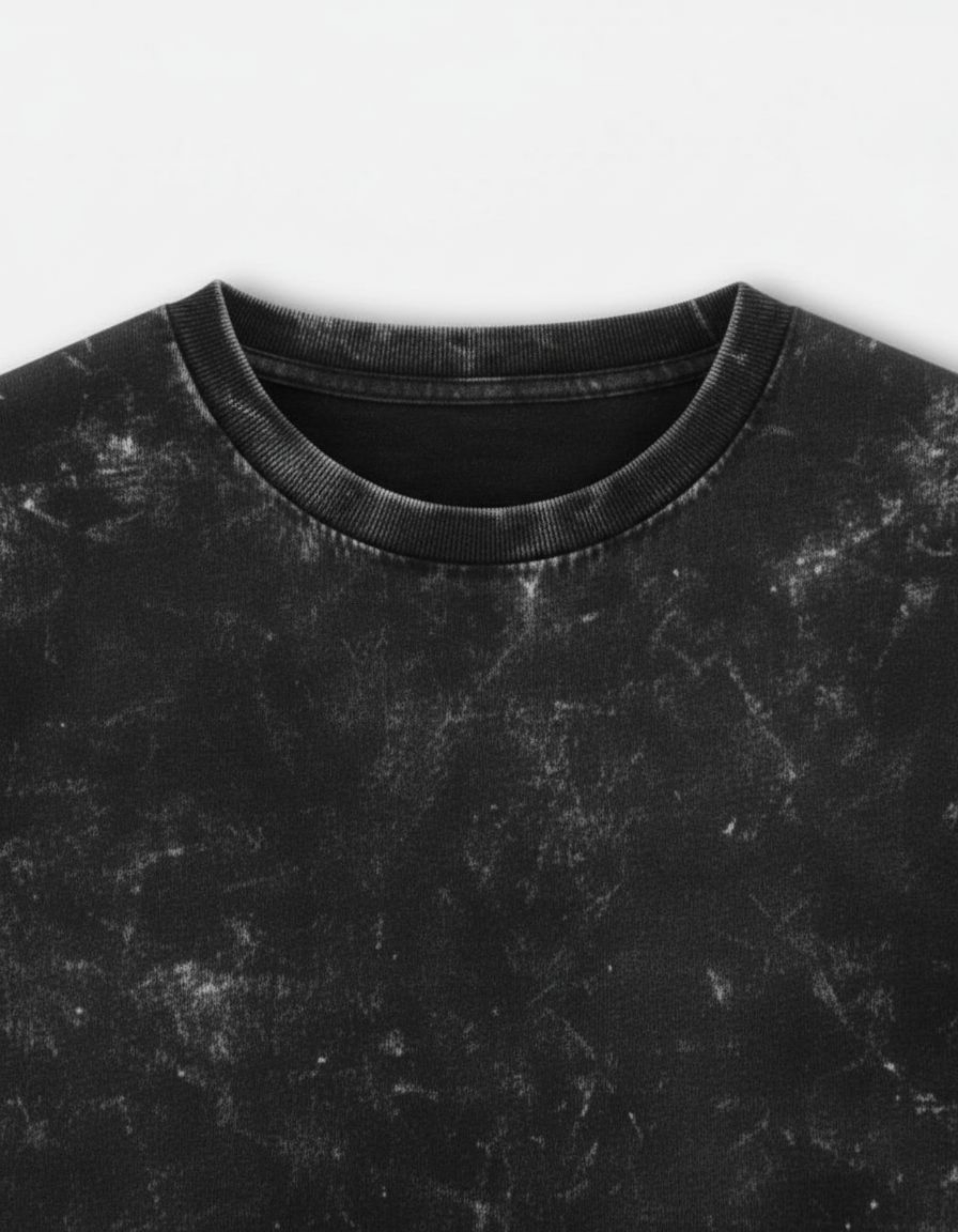 Plain Black Oversized Acid Washed T-Shirt