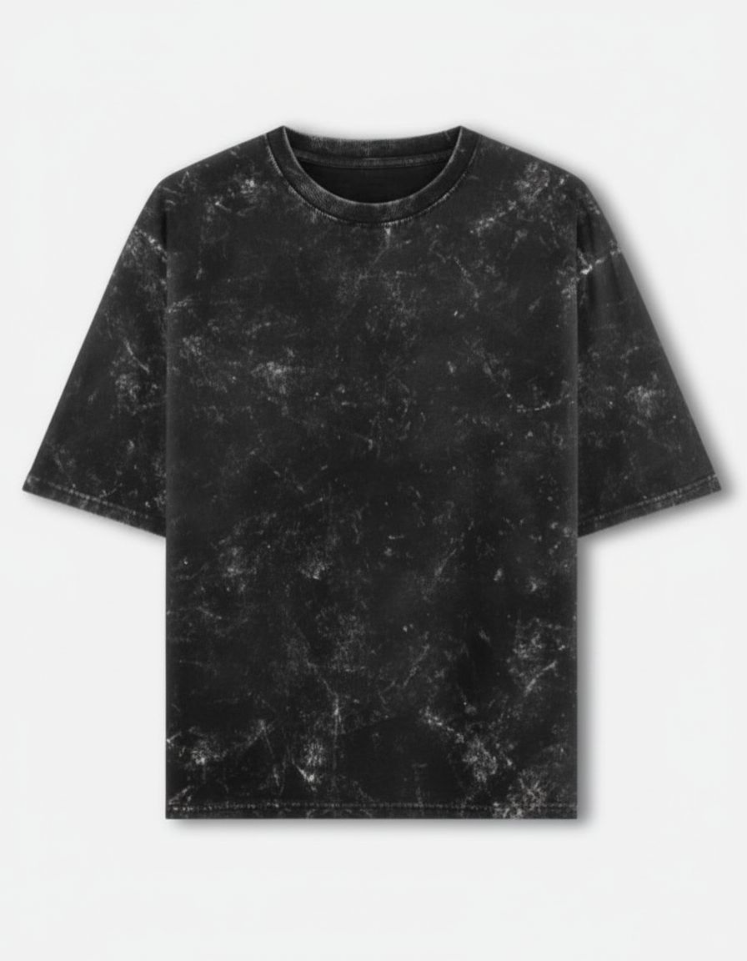 Plain Black Oversized Acid Washed T-Shirt