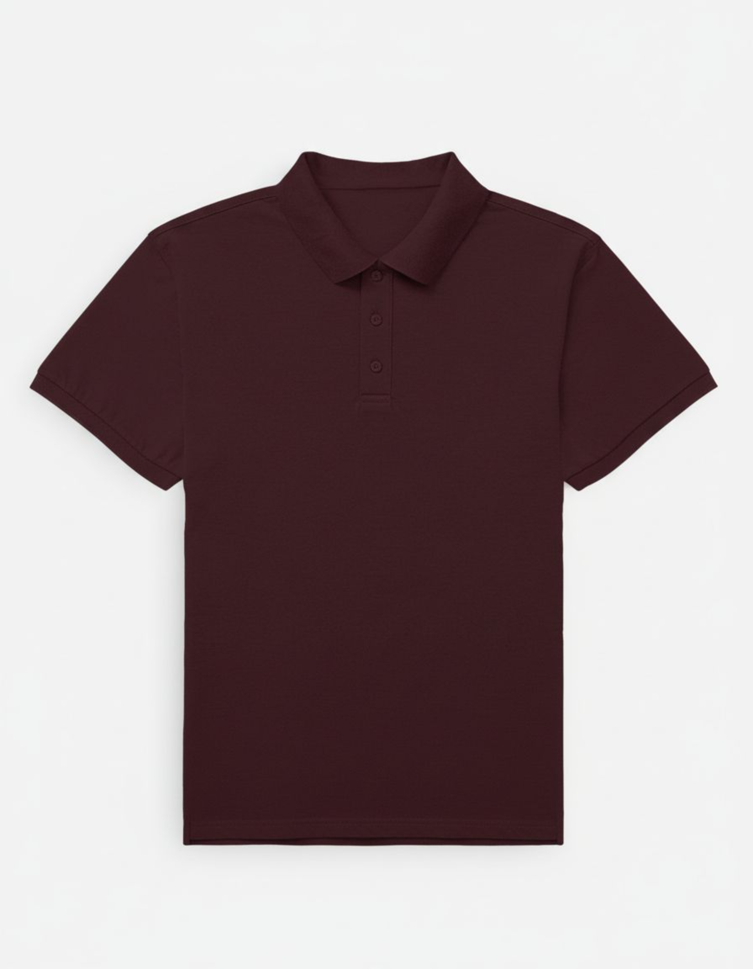 Solid Maroon Regular Fit Polo T-Shirt