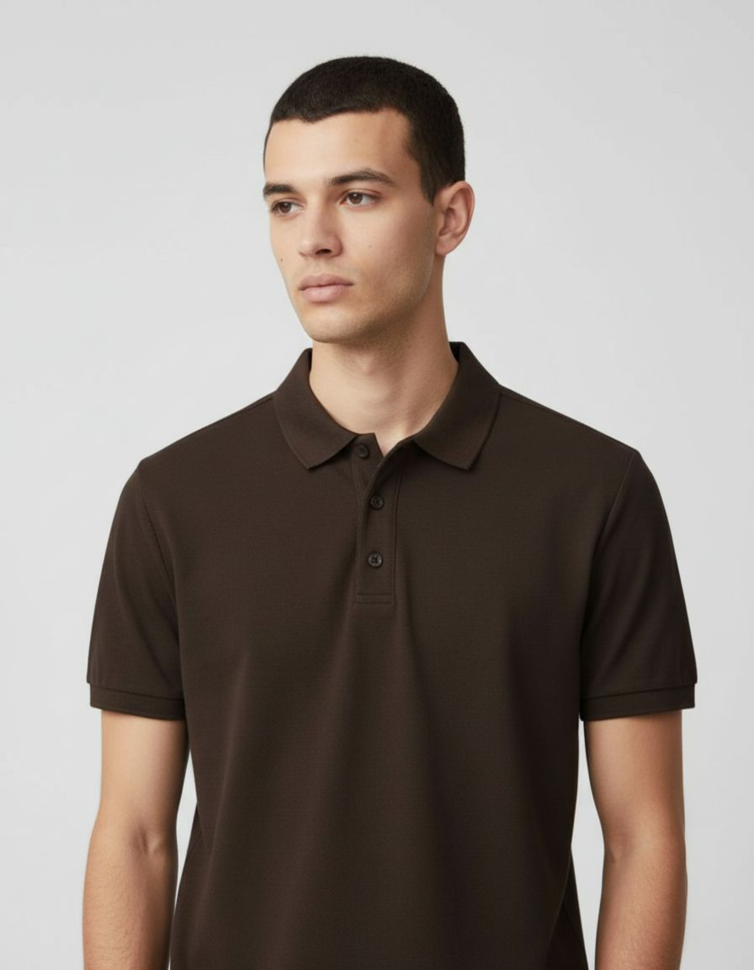Solid Brown Regular Fit Polo T-Shirt