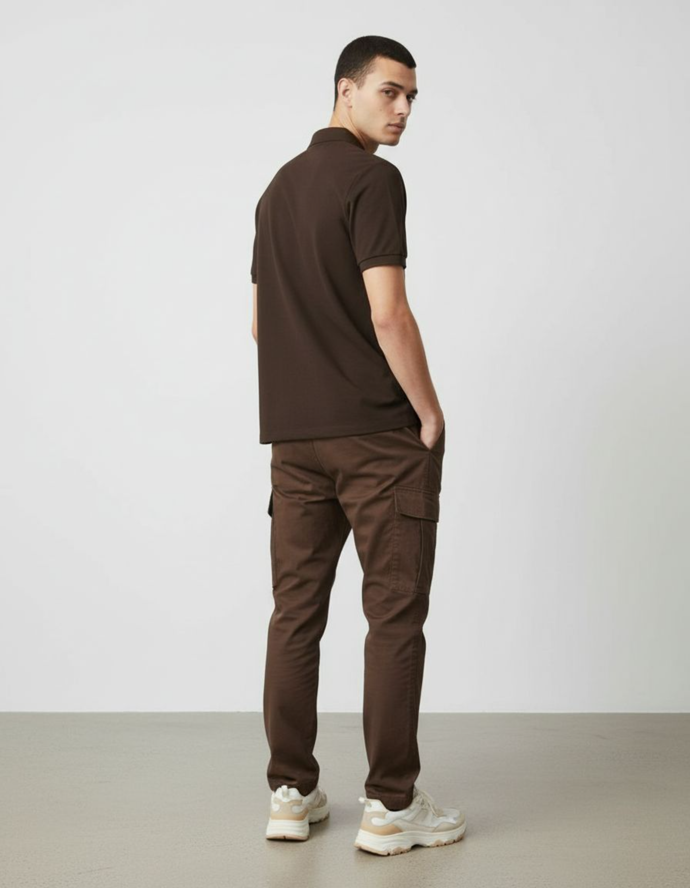 Solid Brown Regular Fit Polo T-Shirt