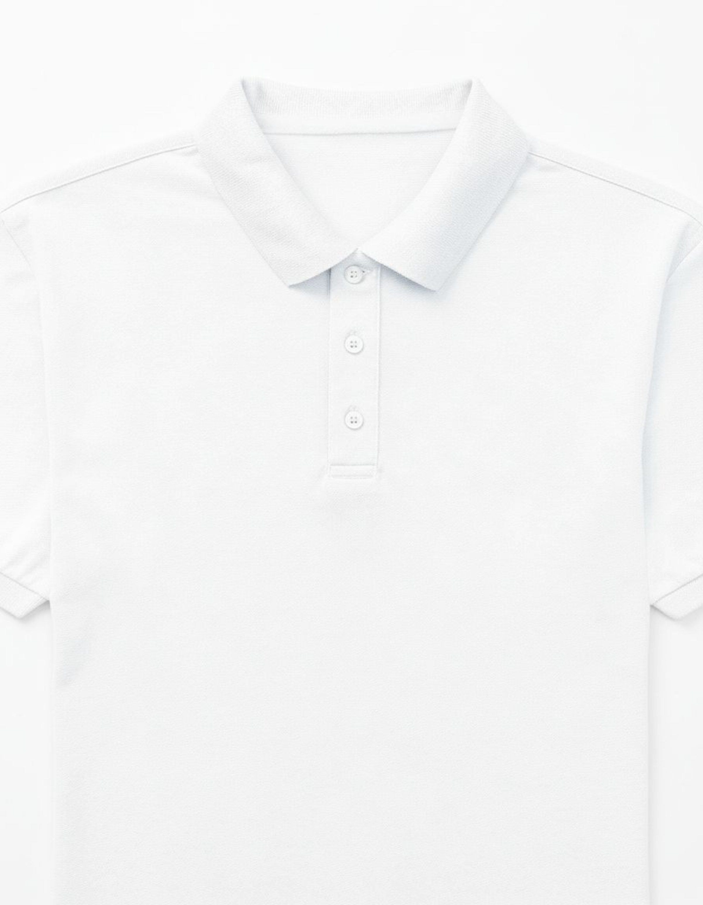 Solid White Regular Fit Polo T-Shirt