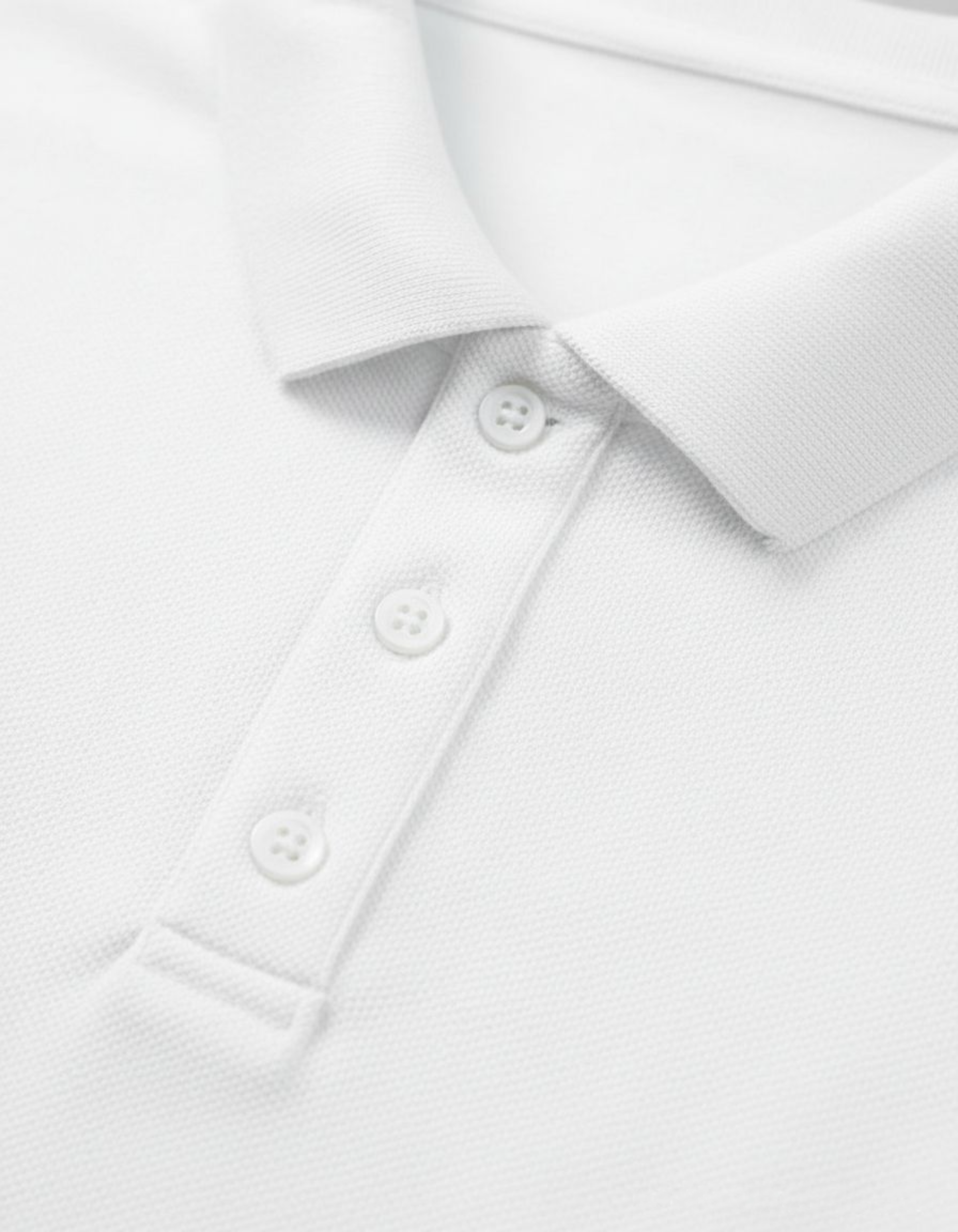 Solid White Regular Fit Polo T-Shirt