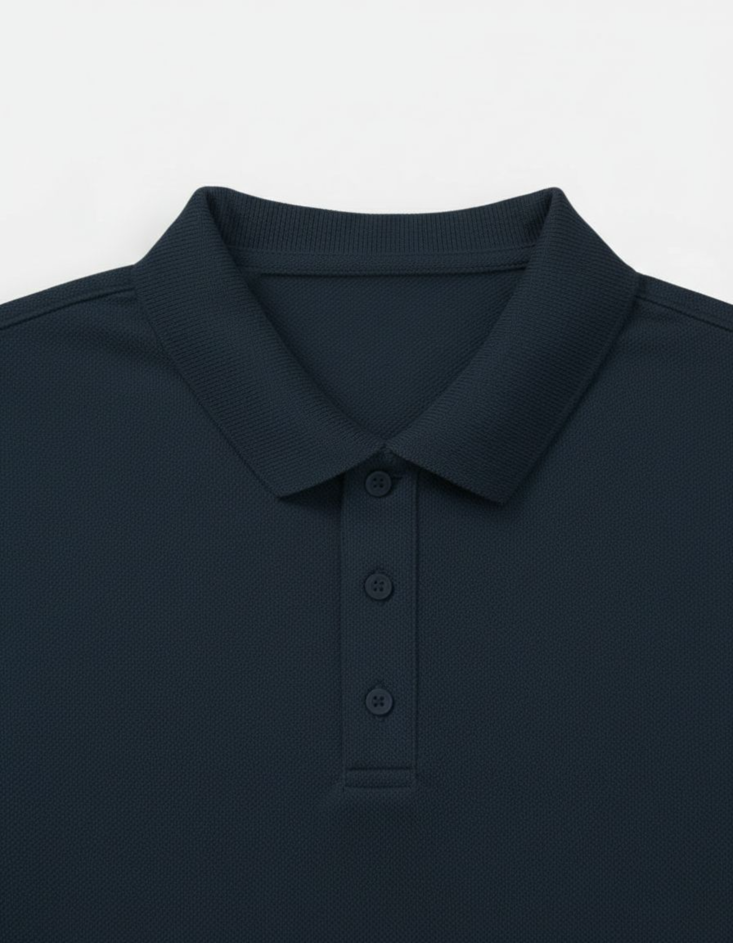 Solid Navy Blue Regular Fit Polo T-Shirt