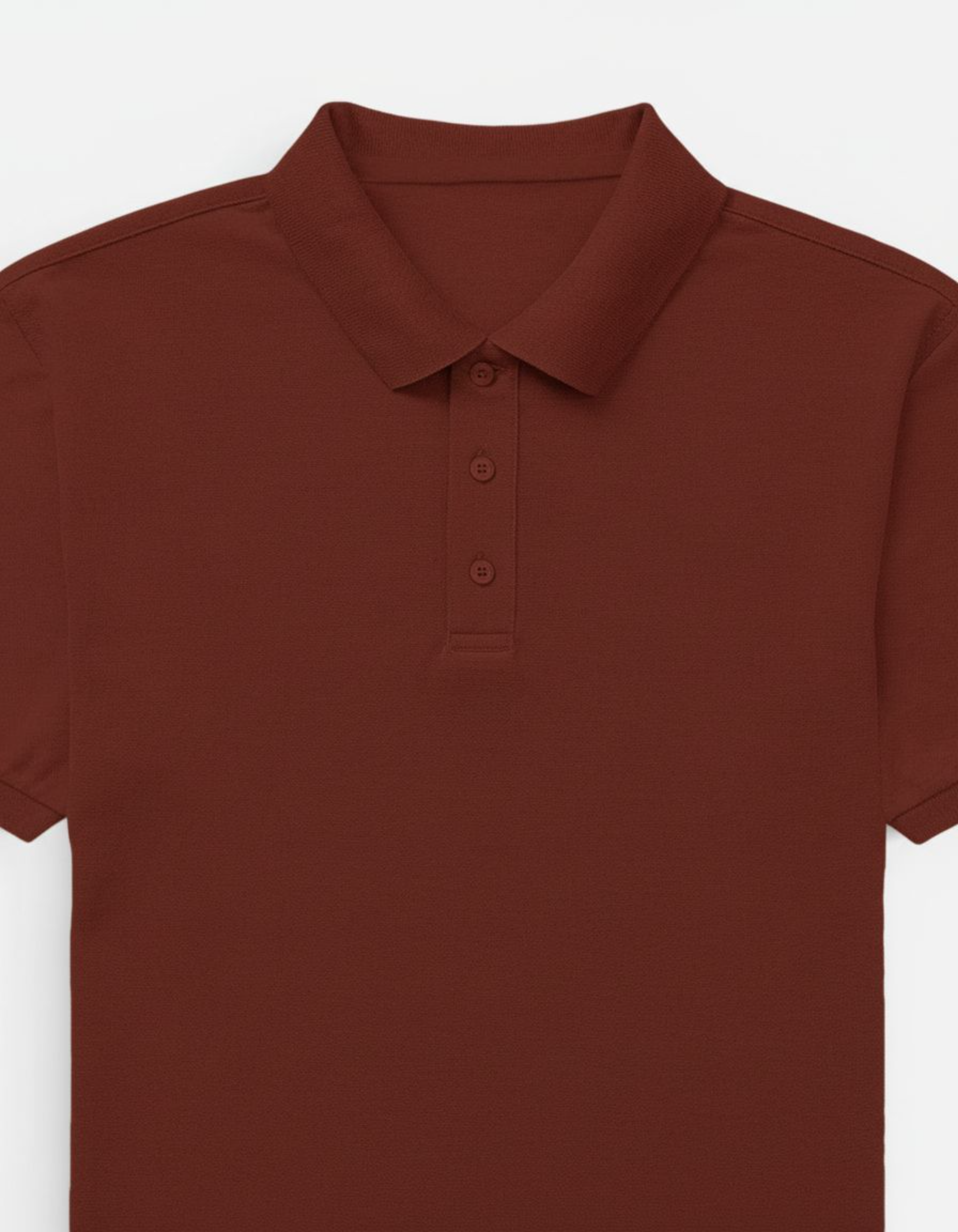 Solid Brick Red Regular Fit Polo T-Shirt
