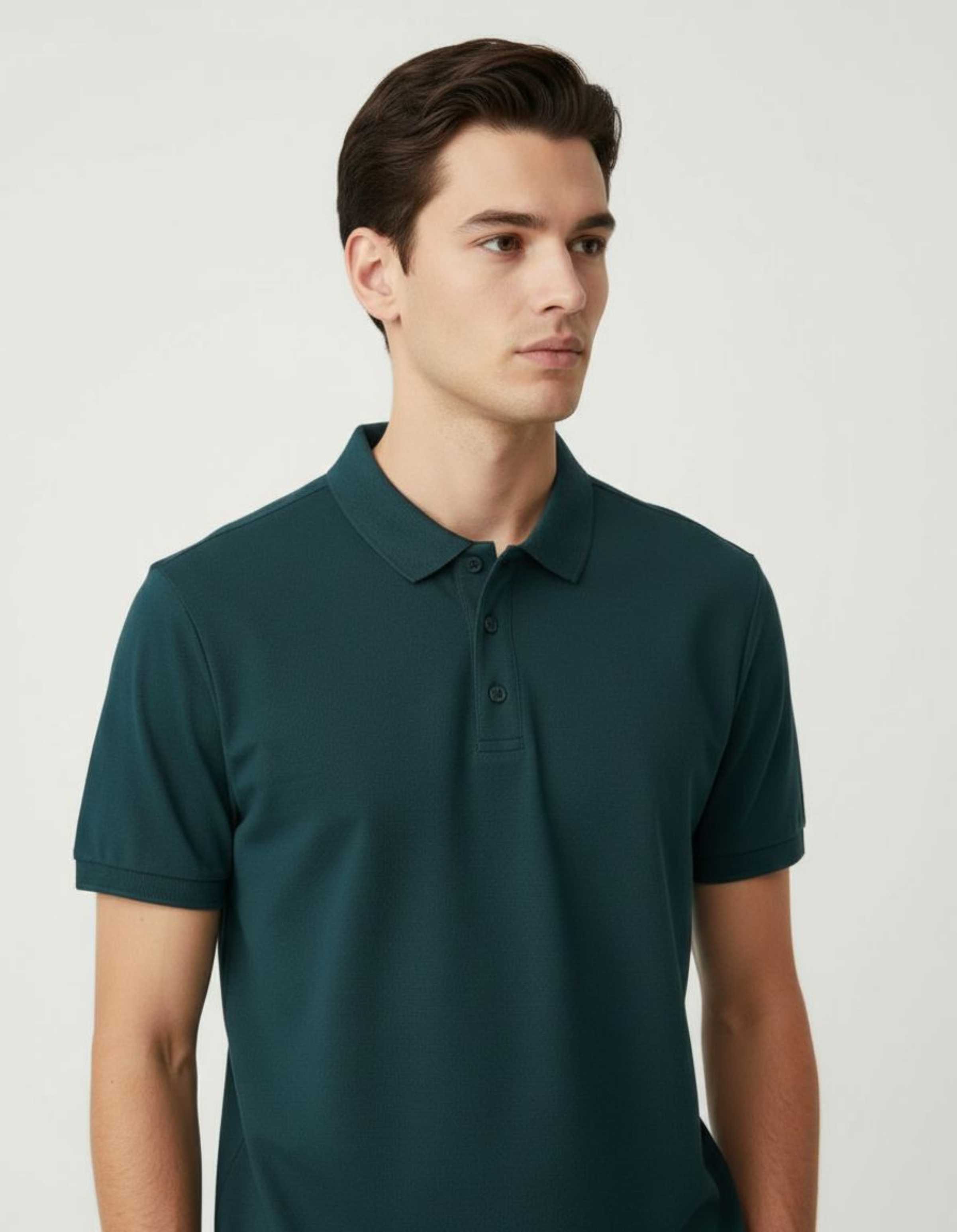Solid Petrol Blue Regular Fit Polo T-Shirt
