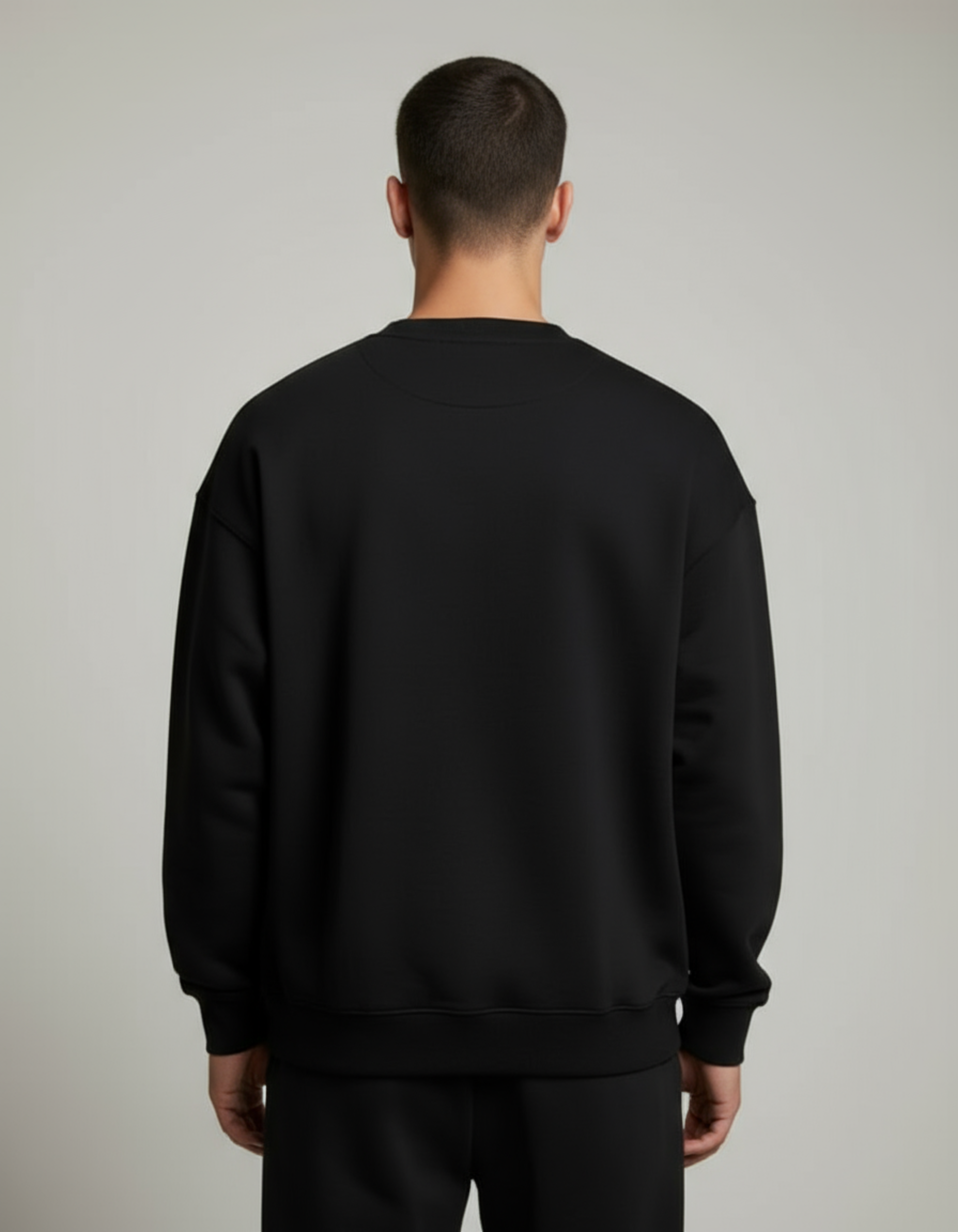 Black 91 Typography Oversized Sweatshirt