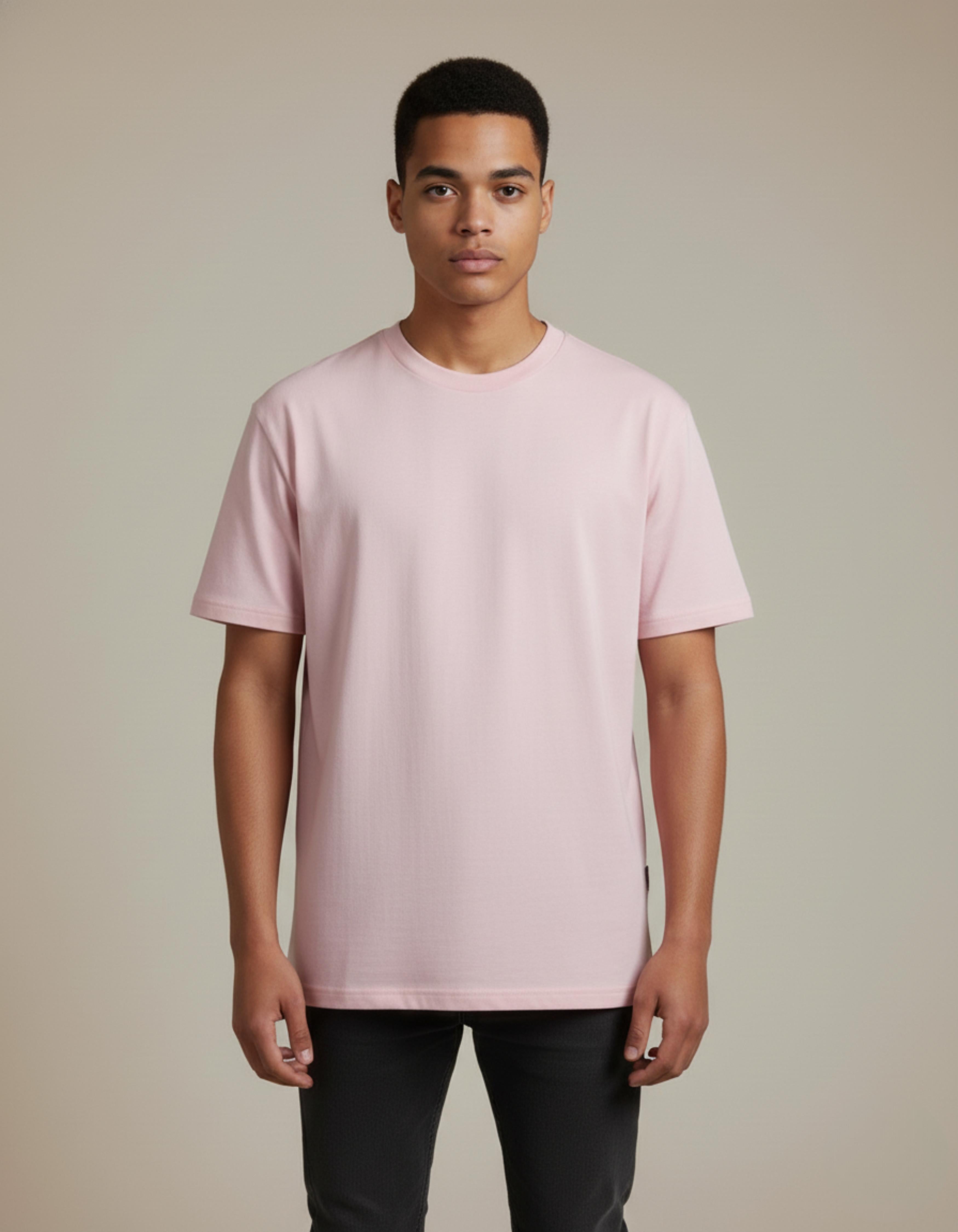 Baby Pink Serpentile Printed T-Shirt