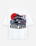 White Kyoto JPN Printed Oversized T-Shirt