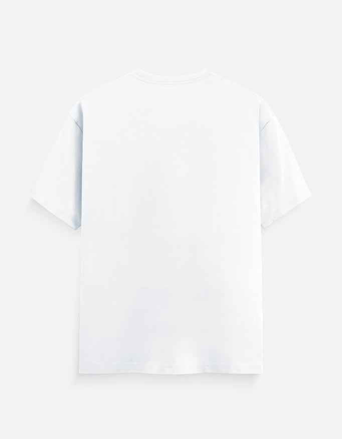 White The Unseen Force Typography T-Shirt