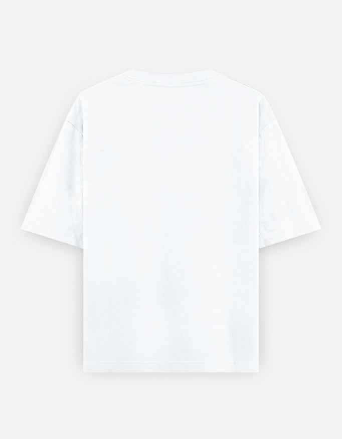 White California Printed Oversized T-Shirt
