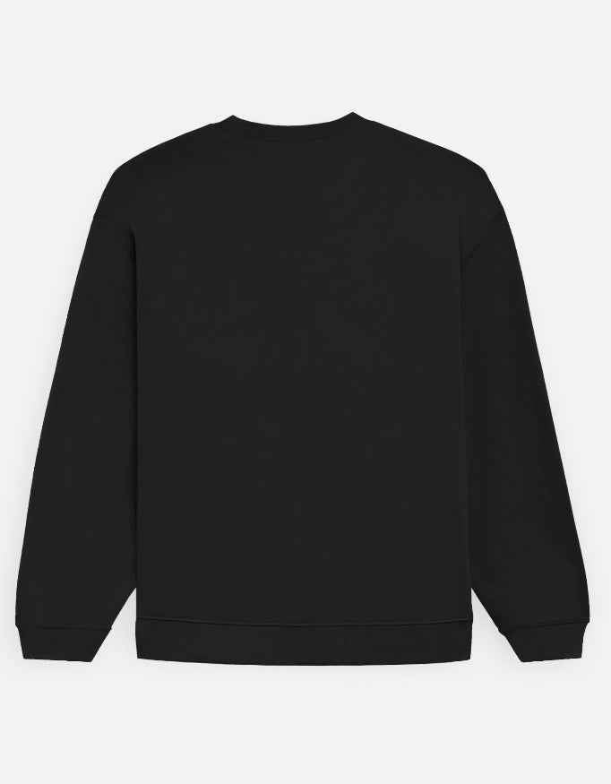 Black #8 Puff Print Oversized Sweatshirt