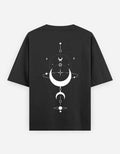 Black Celestial Oversized Printed T-Shirt