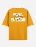 Yellow Fuel the Future Oversized Typography T-Shirt