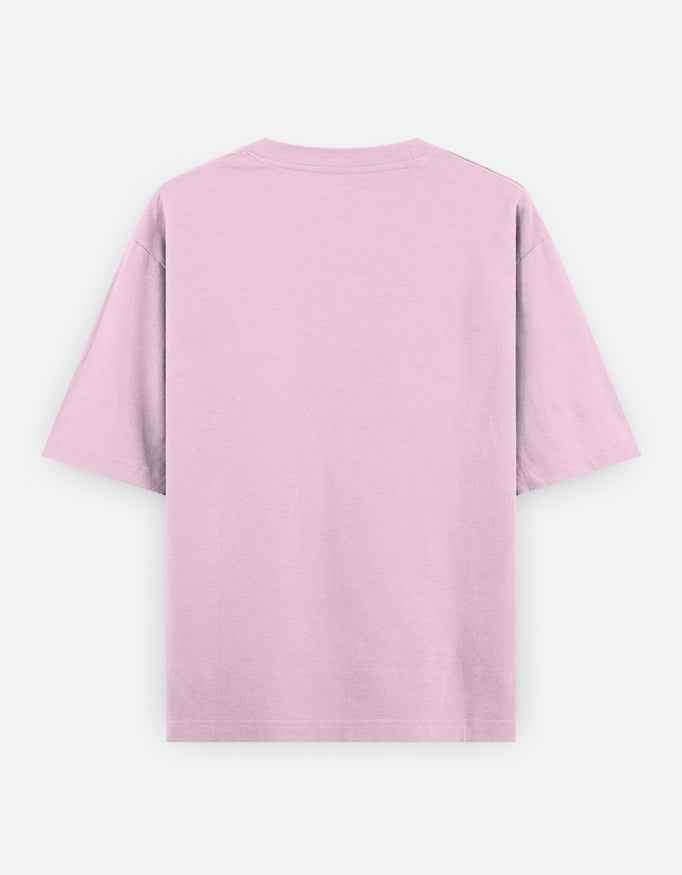 Light Pink Don't Think Twice Oversized Typography T-Shirt