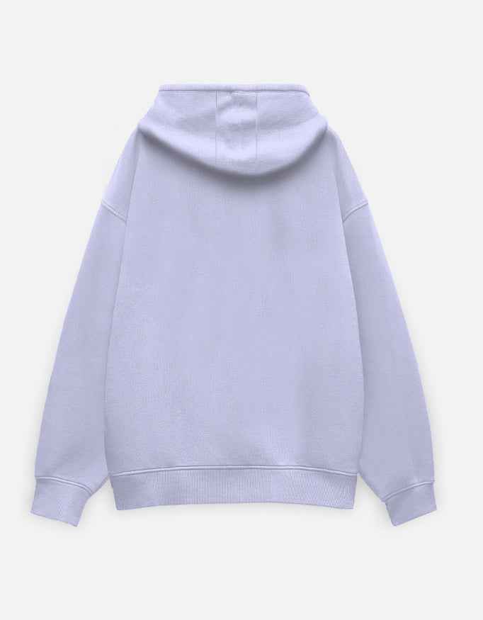 Lavender Chic Commander Typography Oversized Hoodie