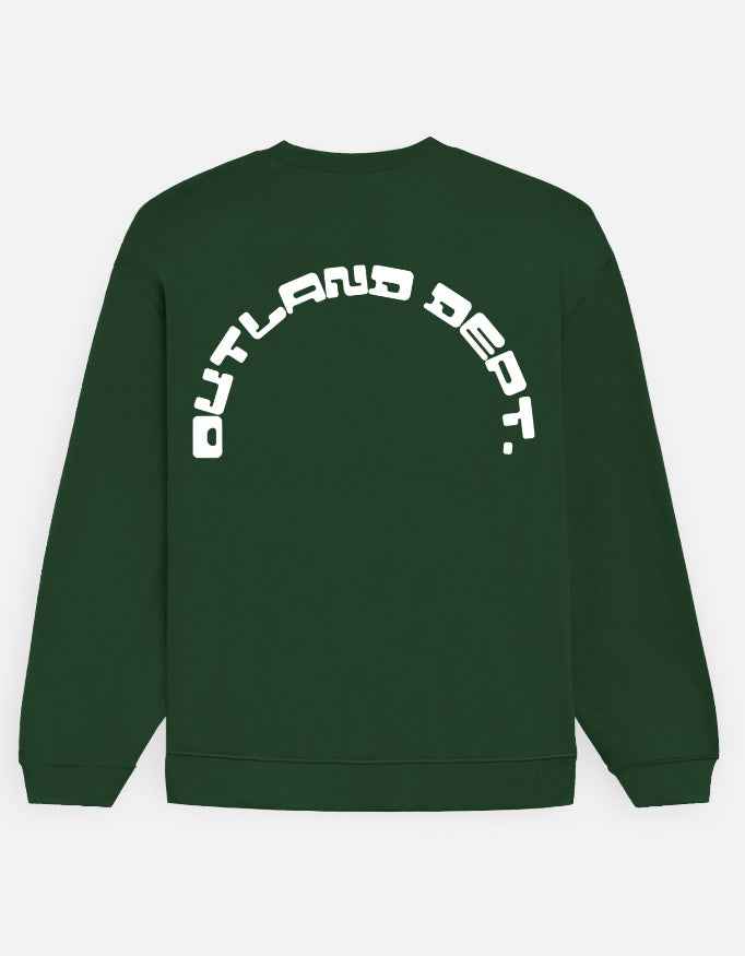 Green Outland Dept. Typography Oversized Sweatshirt