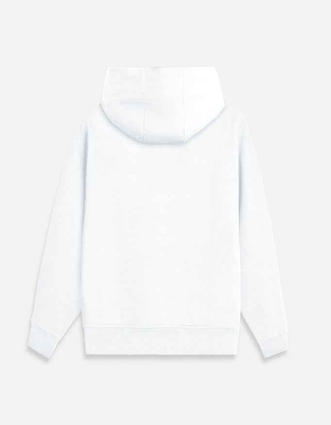 Basic White Zipped Hoodie