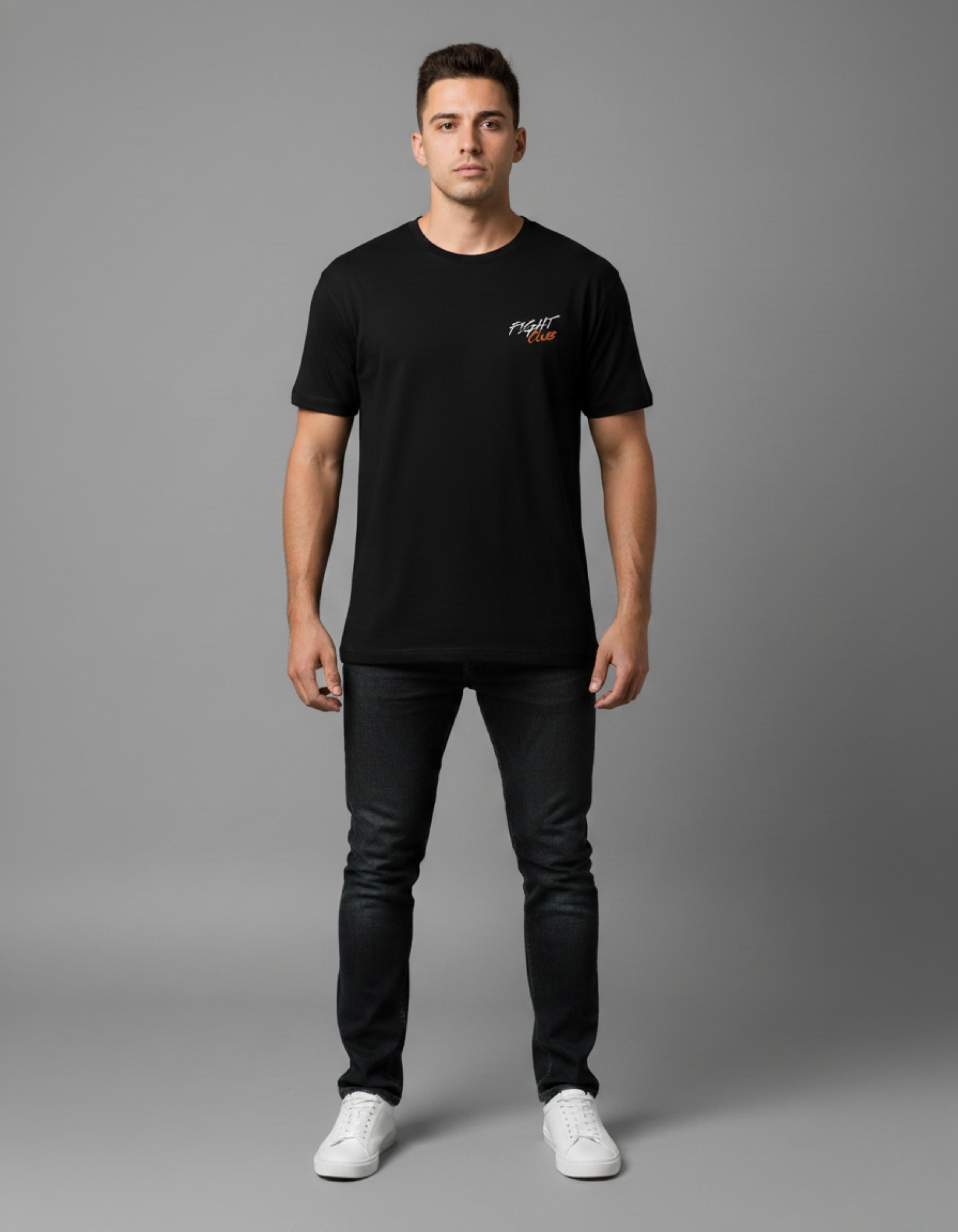 Black Fight Club Printed T-Shirt