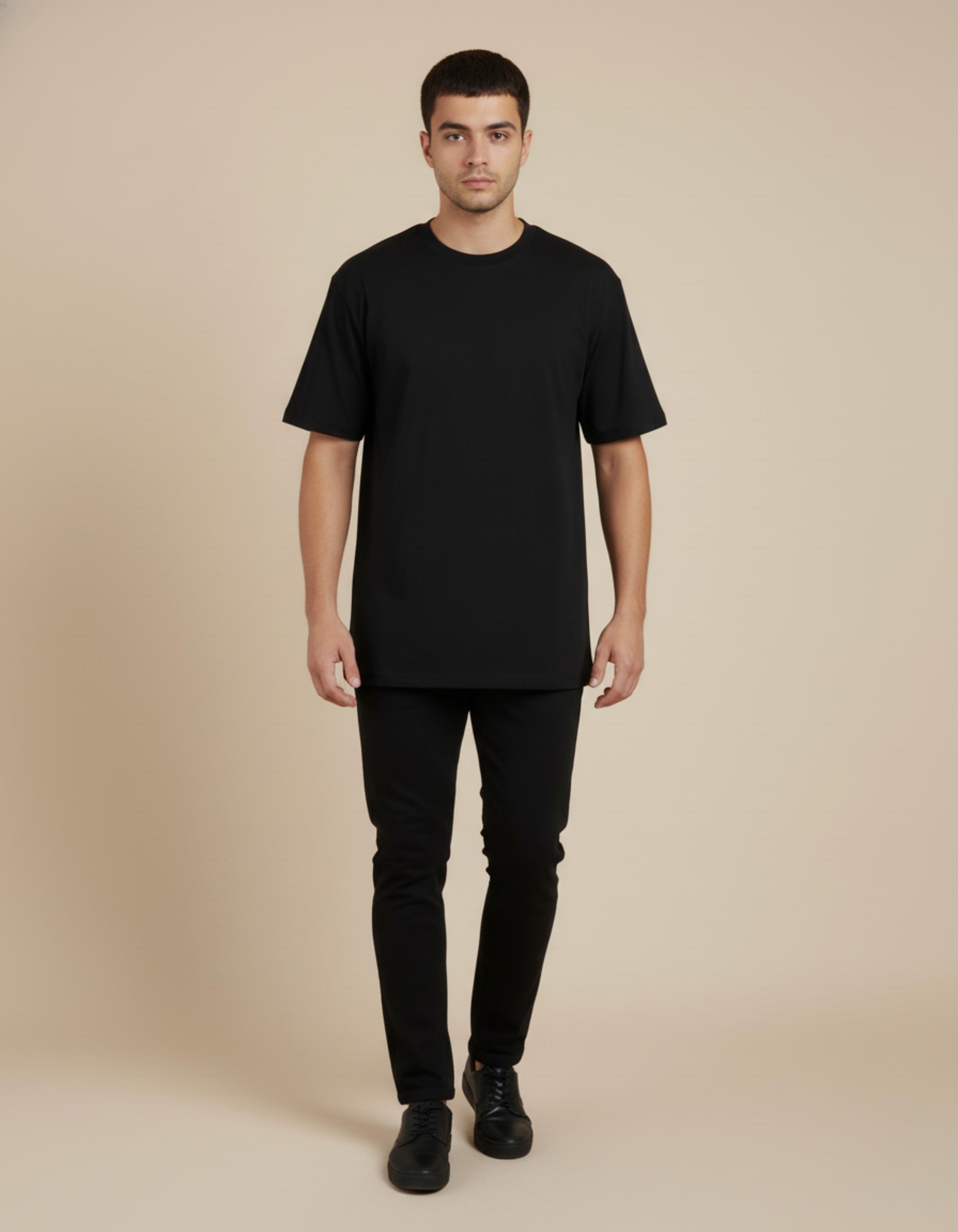 Black Modern Hearts Club Printed T-Shirt