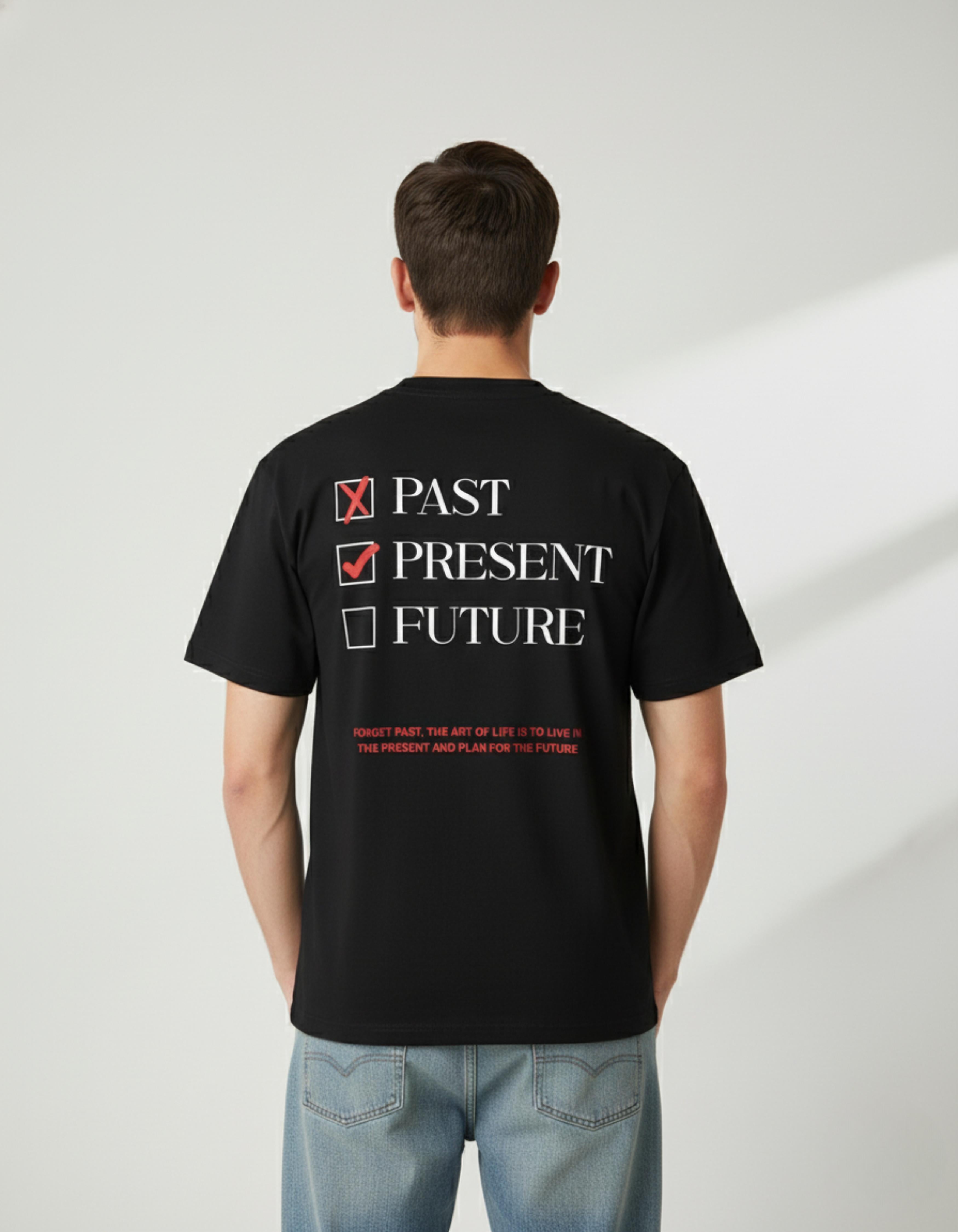 Black Plan Future Typography T-Shirt