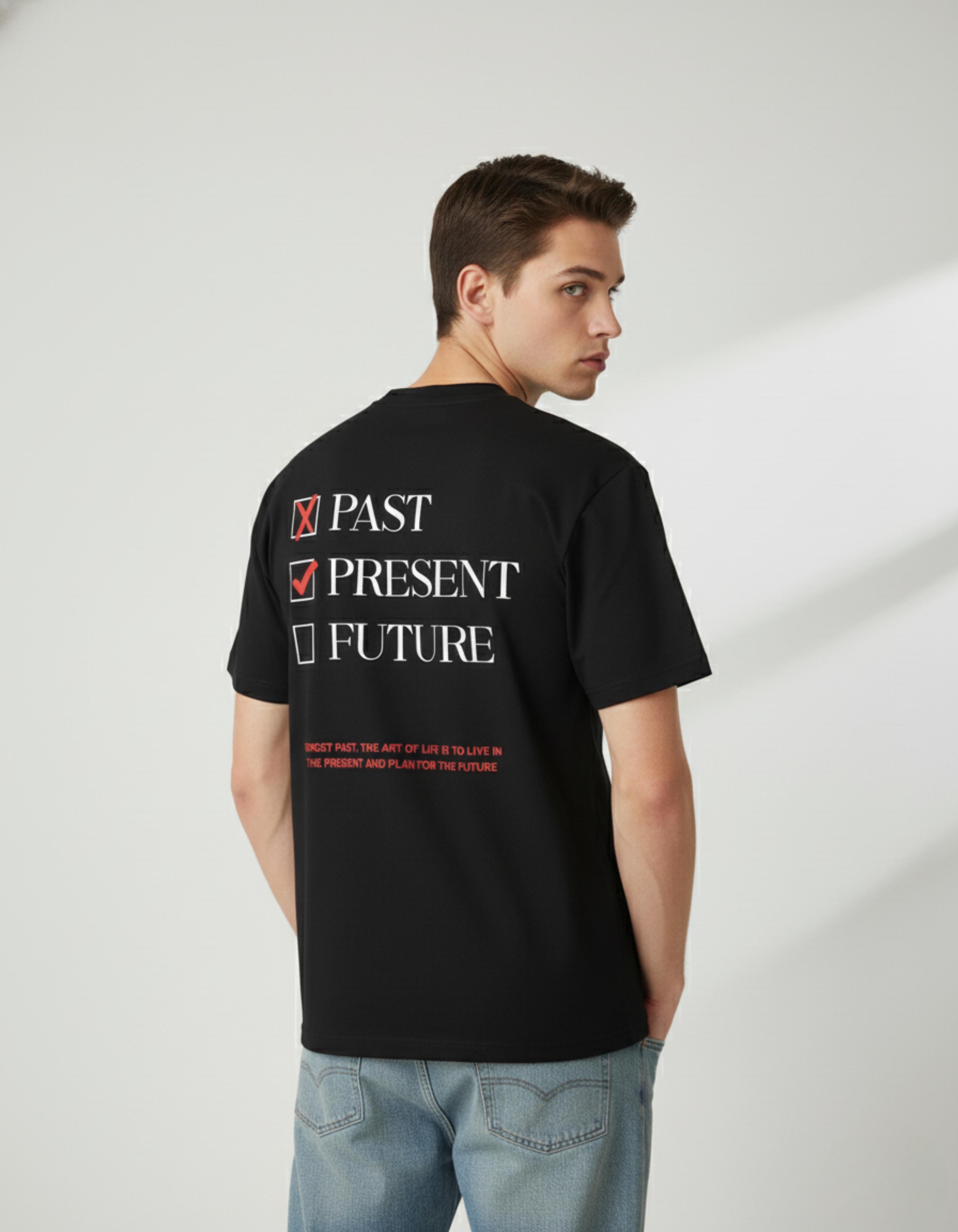 Black Plan Future Typography T-Shirt