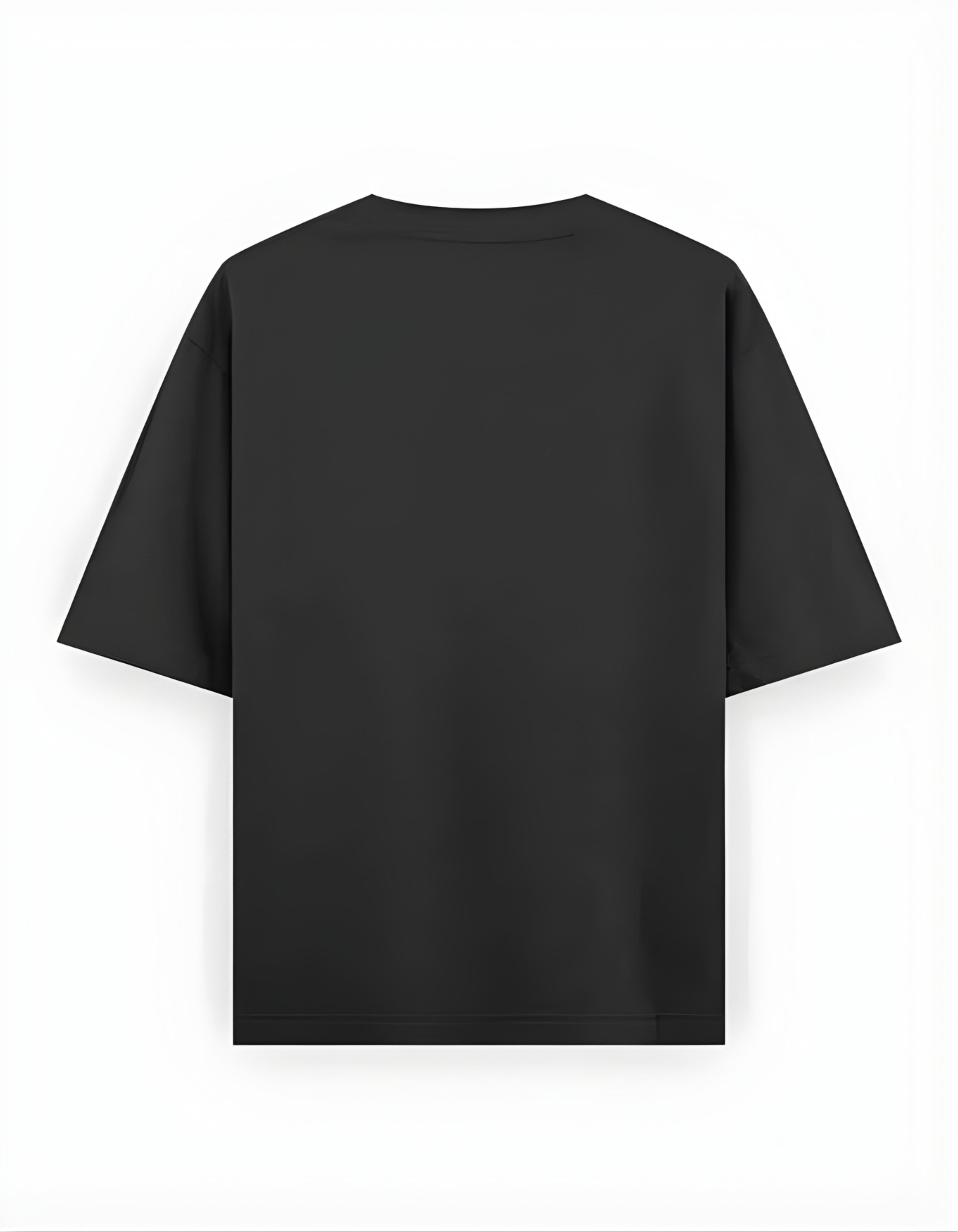 Black Spartan Printed Oversized T-Shirt