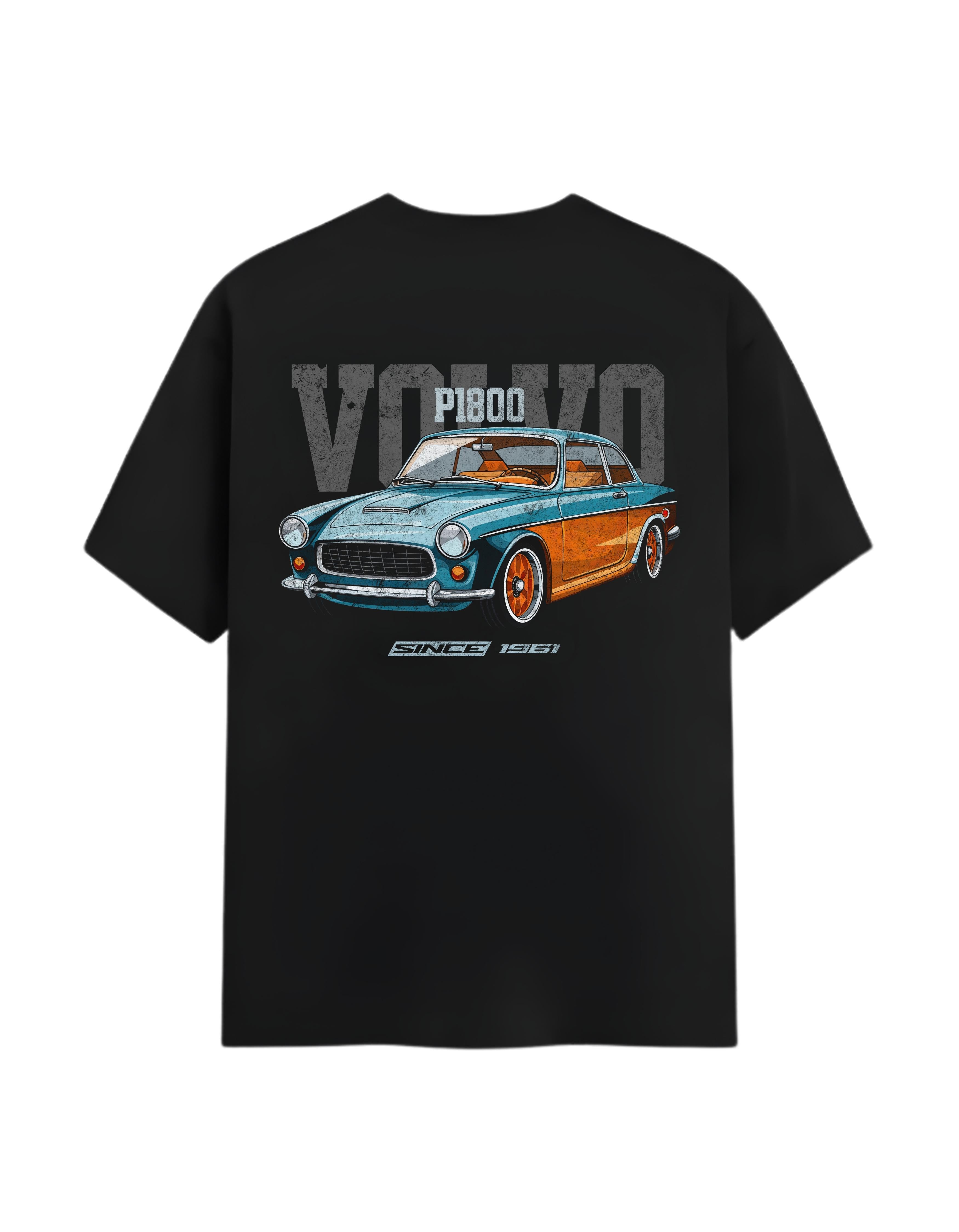 Black Volvo P1800 Printed T-Shirt