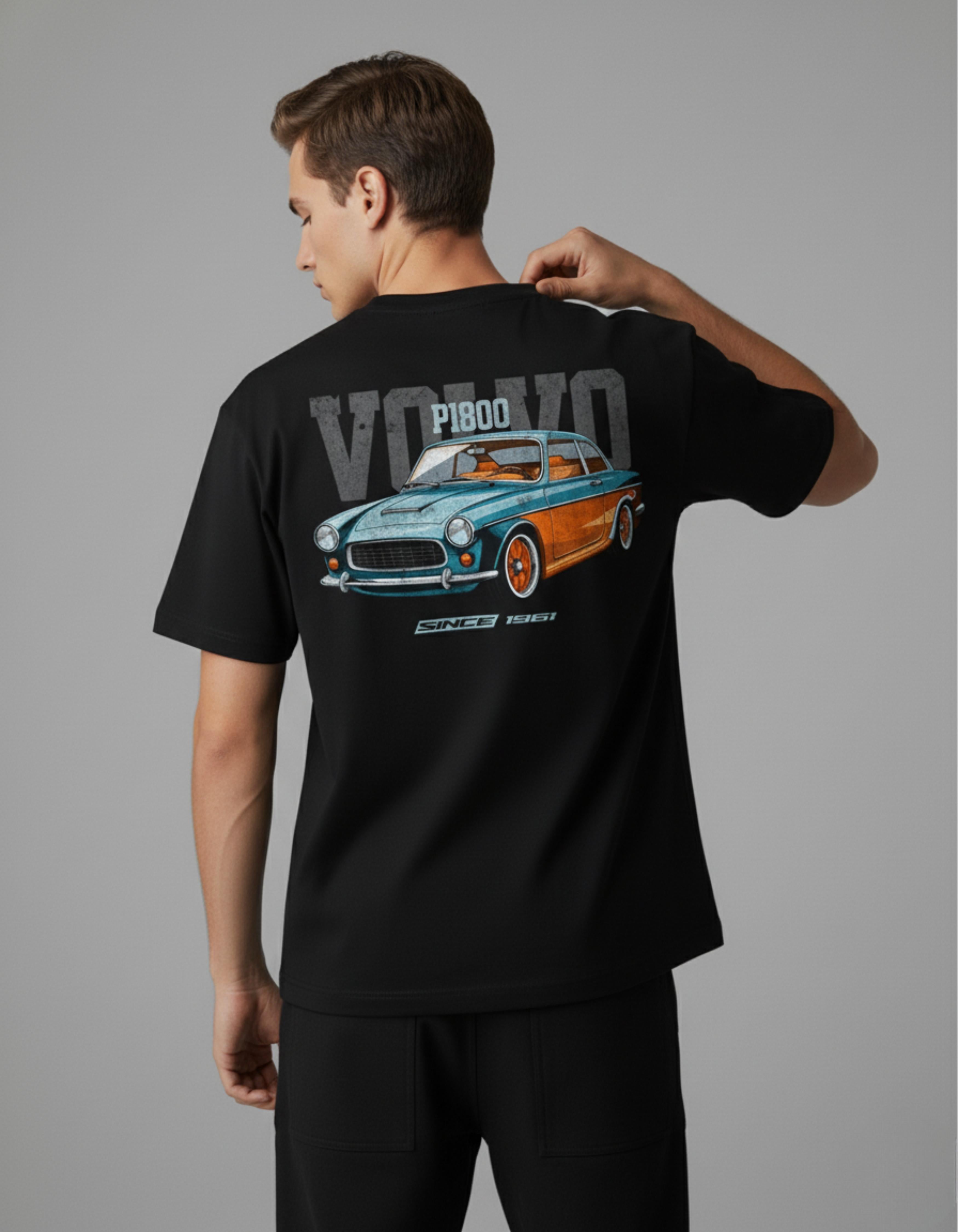 Black Volvo P1800 Printed T-Shirt