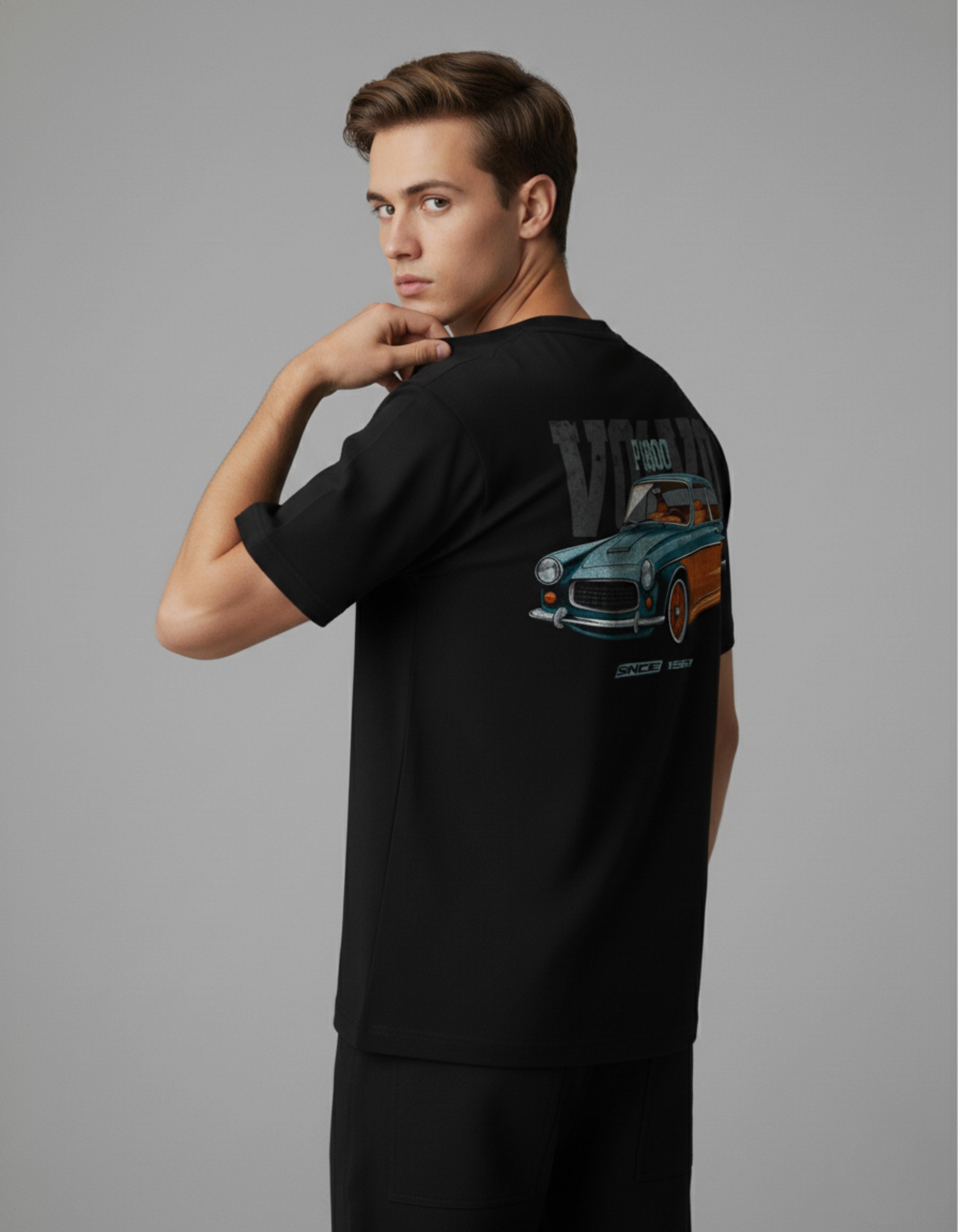 Black Volvo P1800 Printed T-Shirt