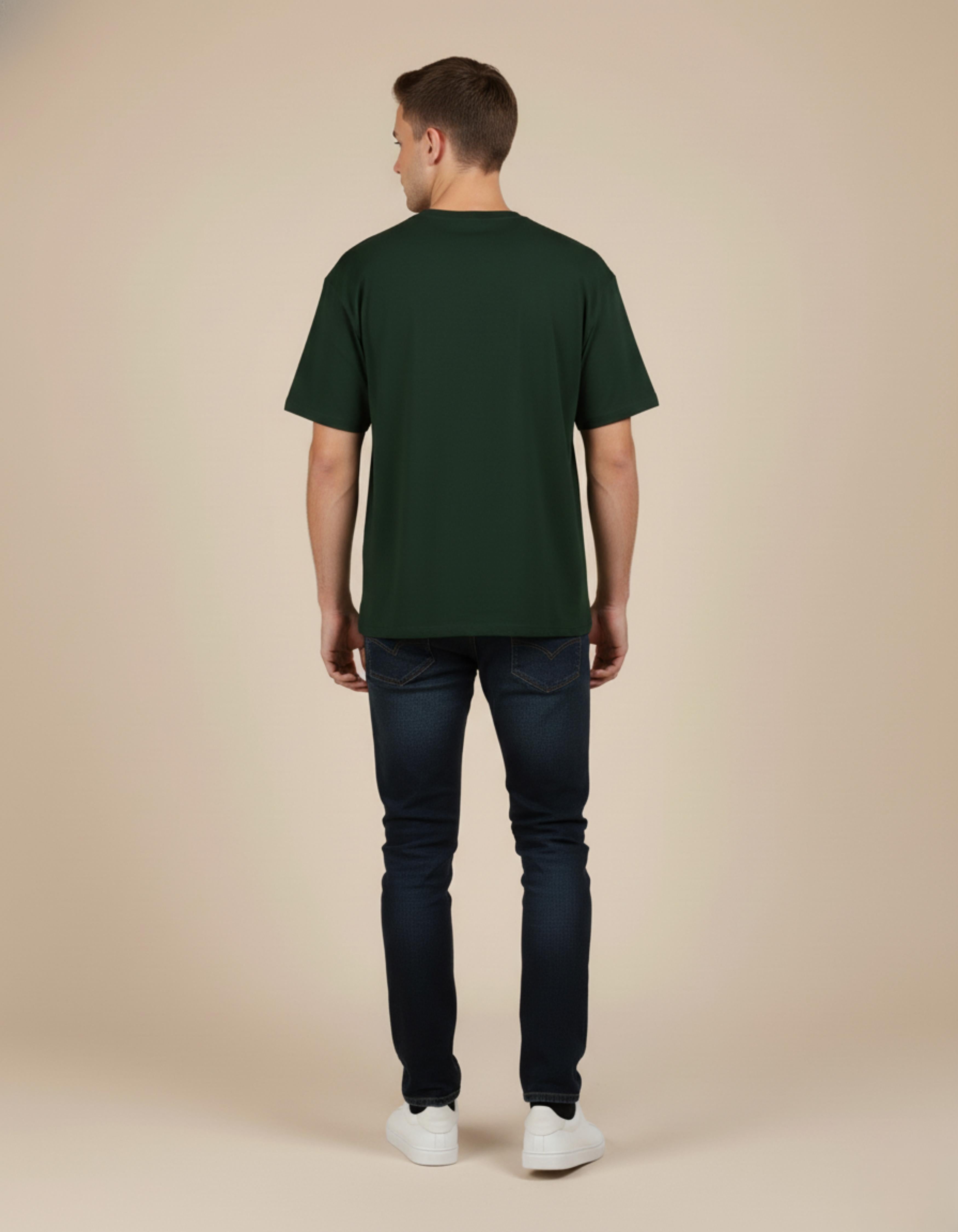 Bottle Green PowerDrive Printed T-Shirt