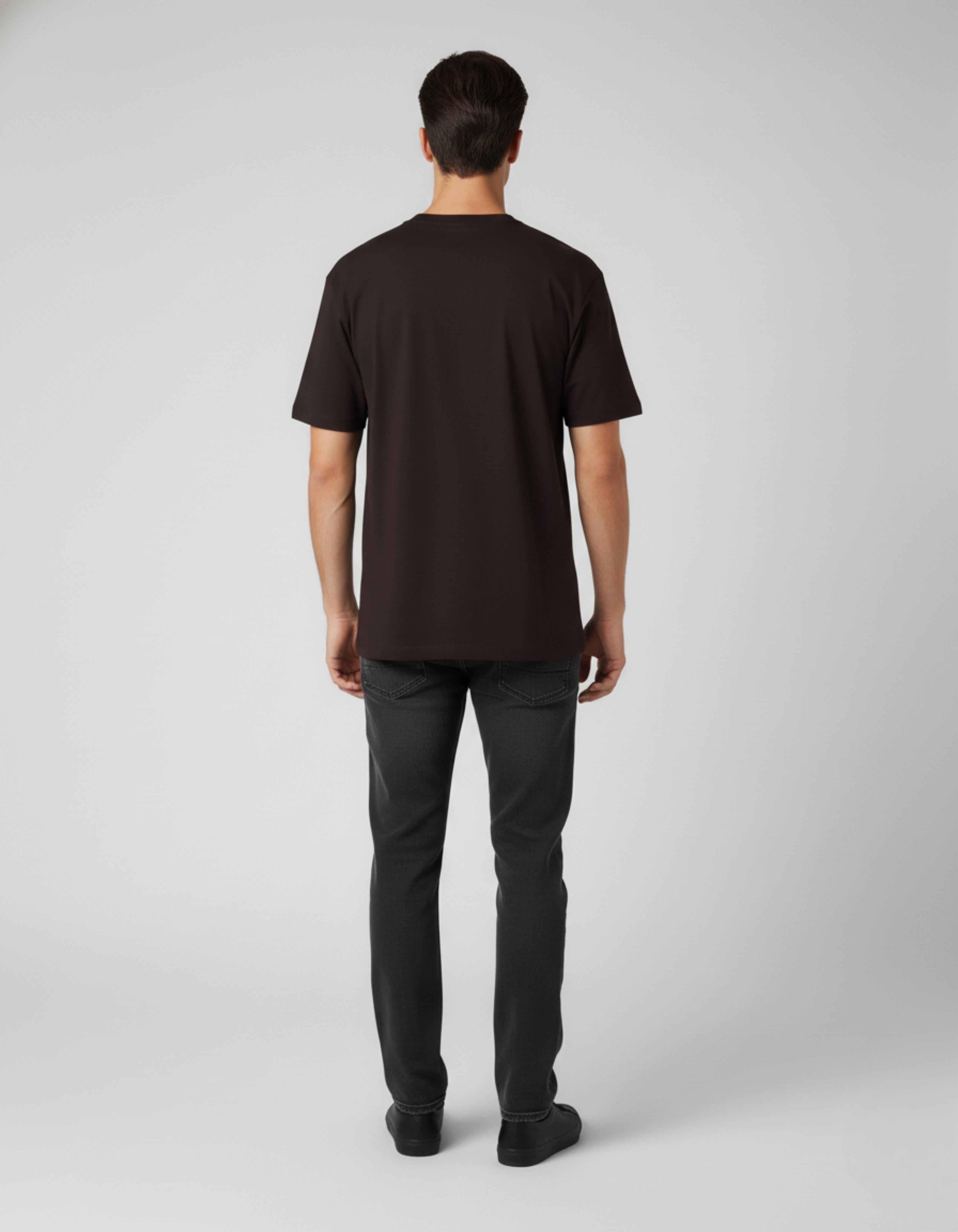 Coffee Brown Take It Easy Typography T-Shirt