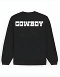 Black Cowboy Printed Oversized Sweatshirt