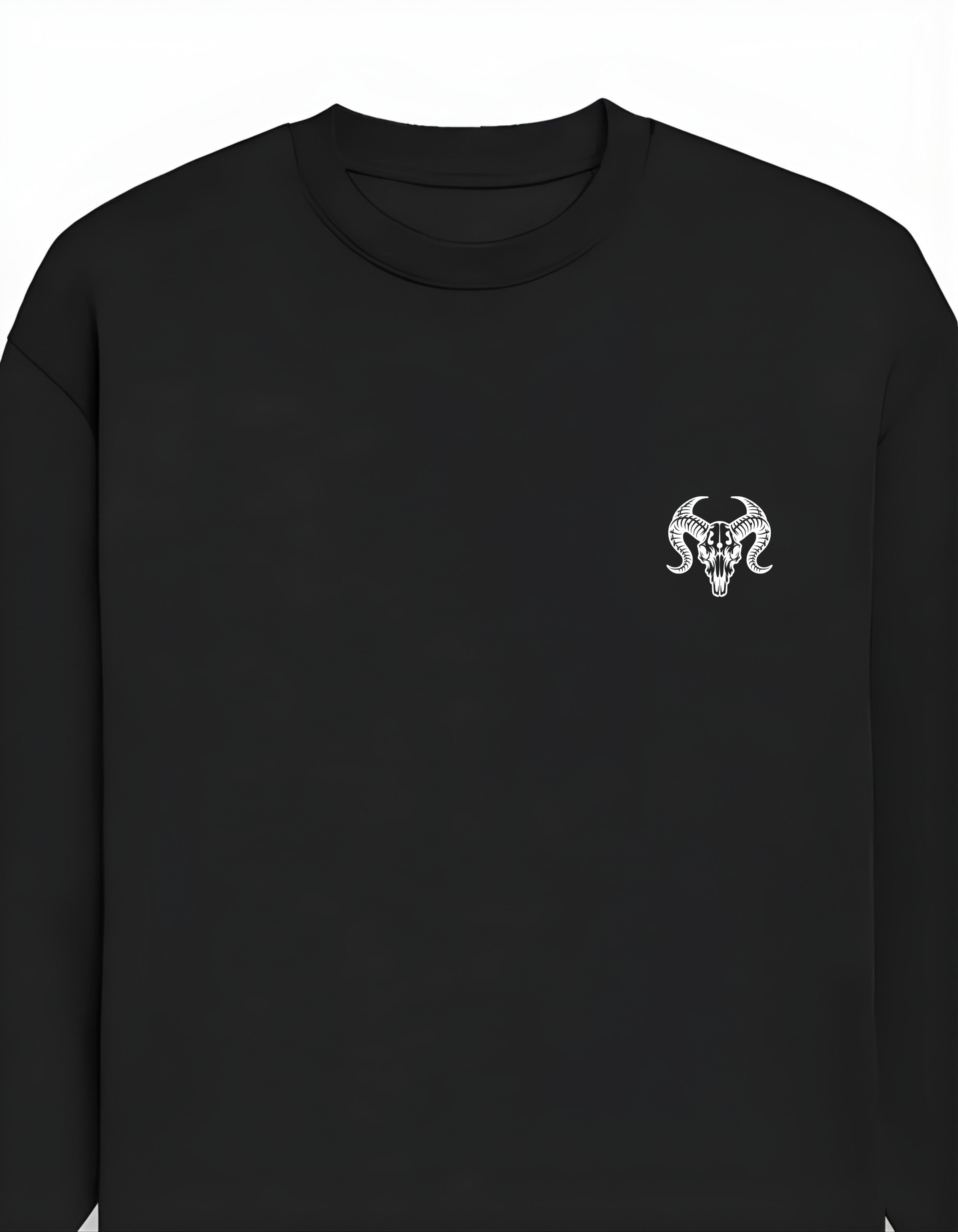 Black Cowboy Printed Oversized Sweatshirt