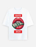 White Quite Rich Oversized Printed T-Shirt